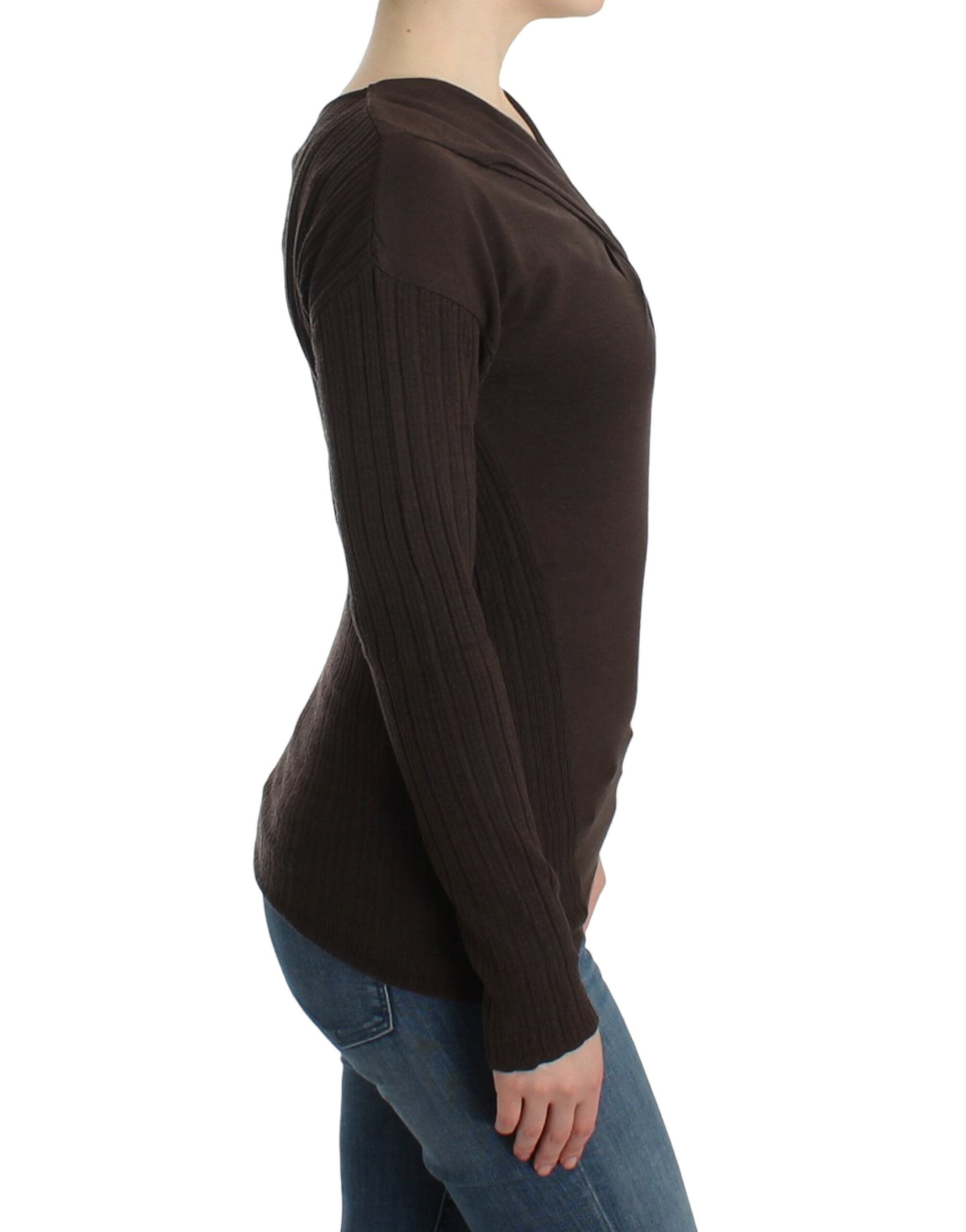 Chic Keyhole Virgin Wool Sweater - ventzia