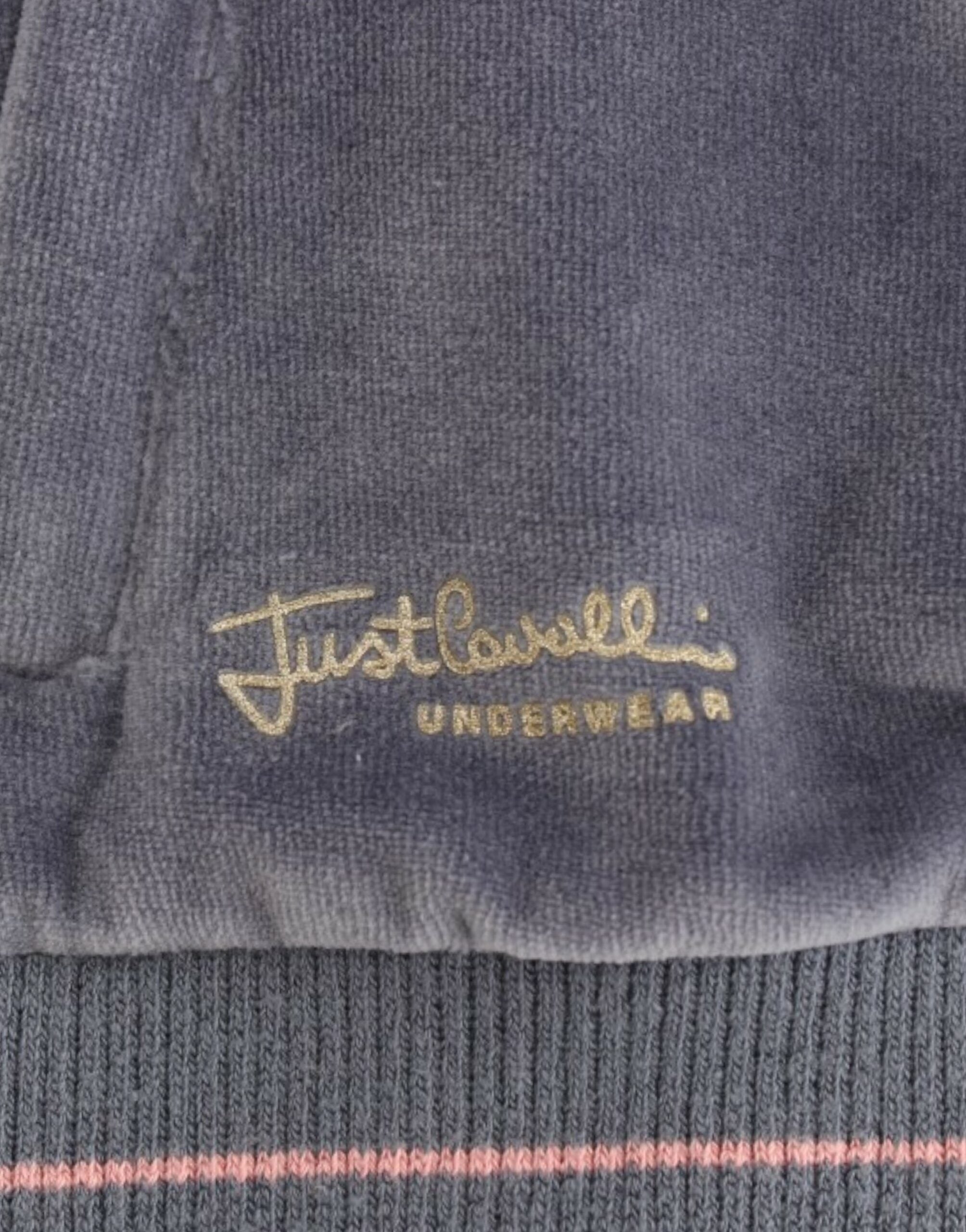 Elegant Blue Zip Cardigan with Gold Details - ventzia