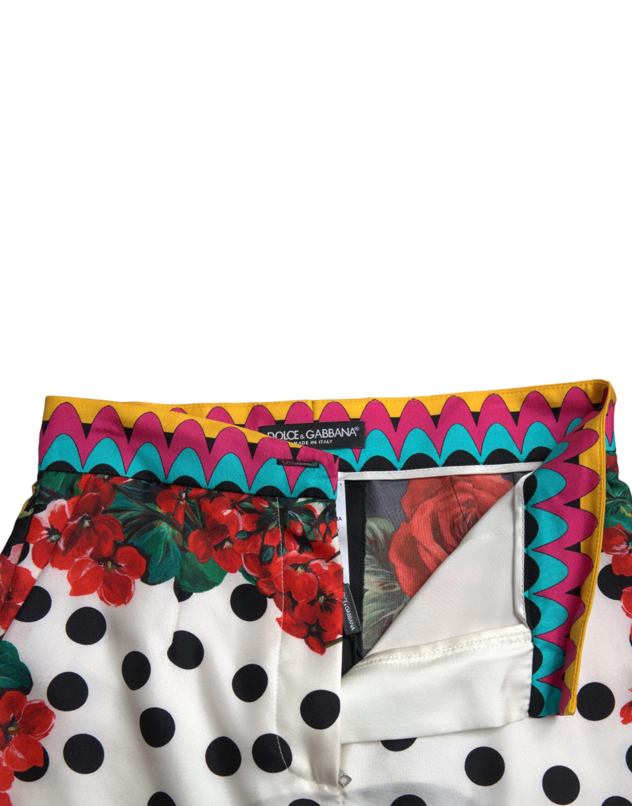 Multicolor Floral Polka Dot Hot Pants Shorts - ventzia