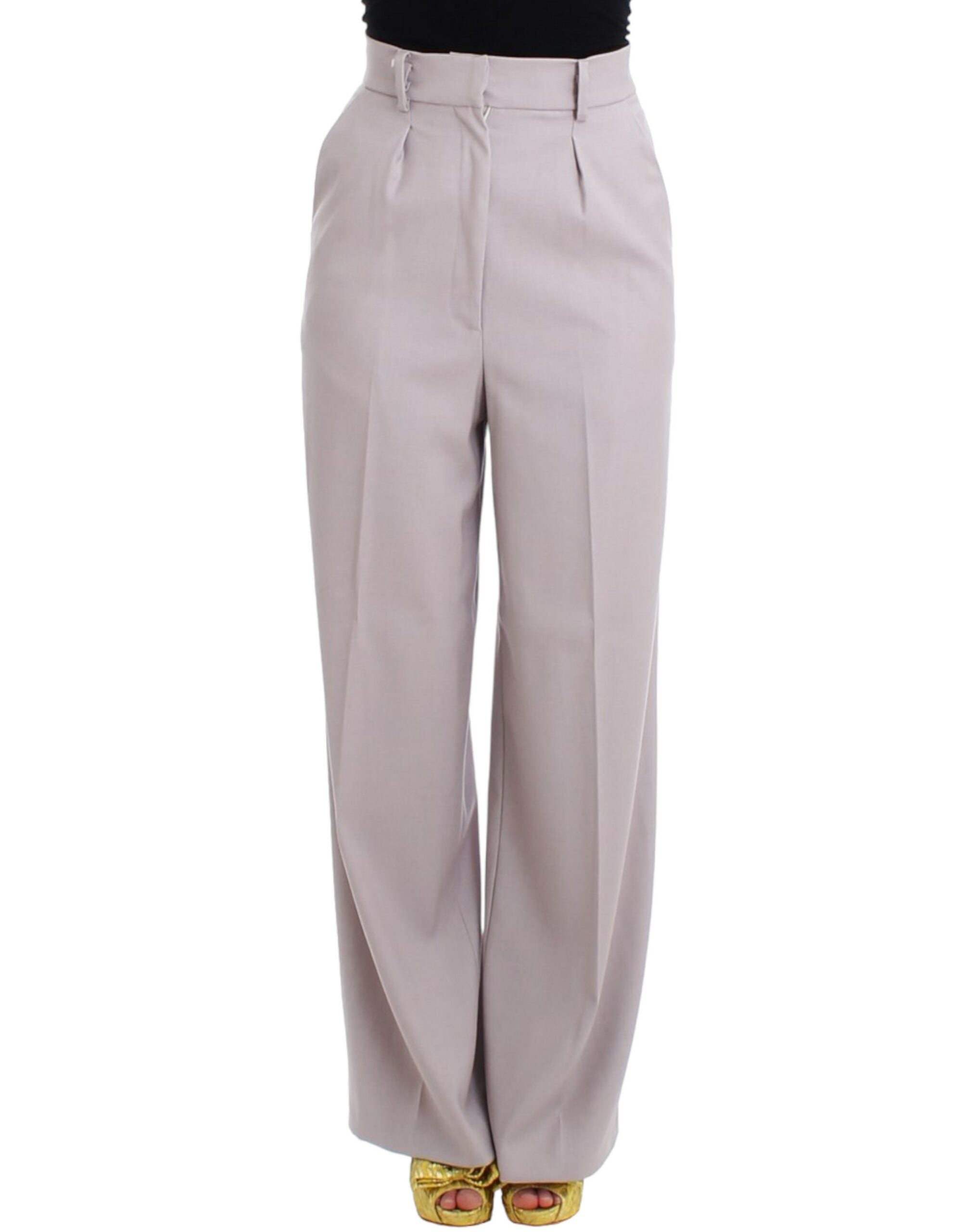 Sophisticated High Waisted Gray Pants - ventzia