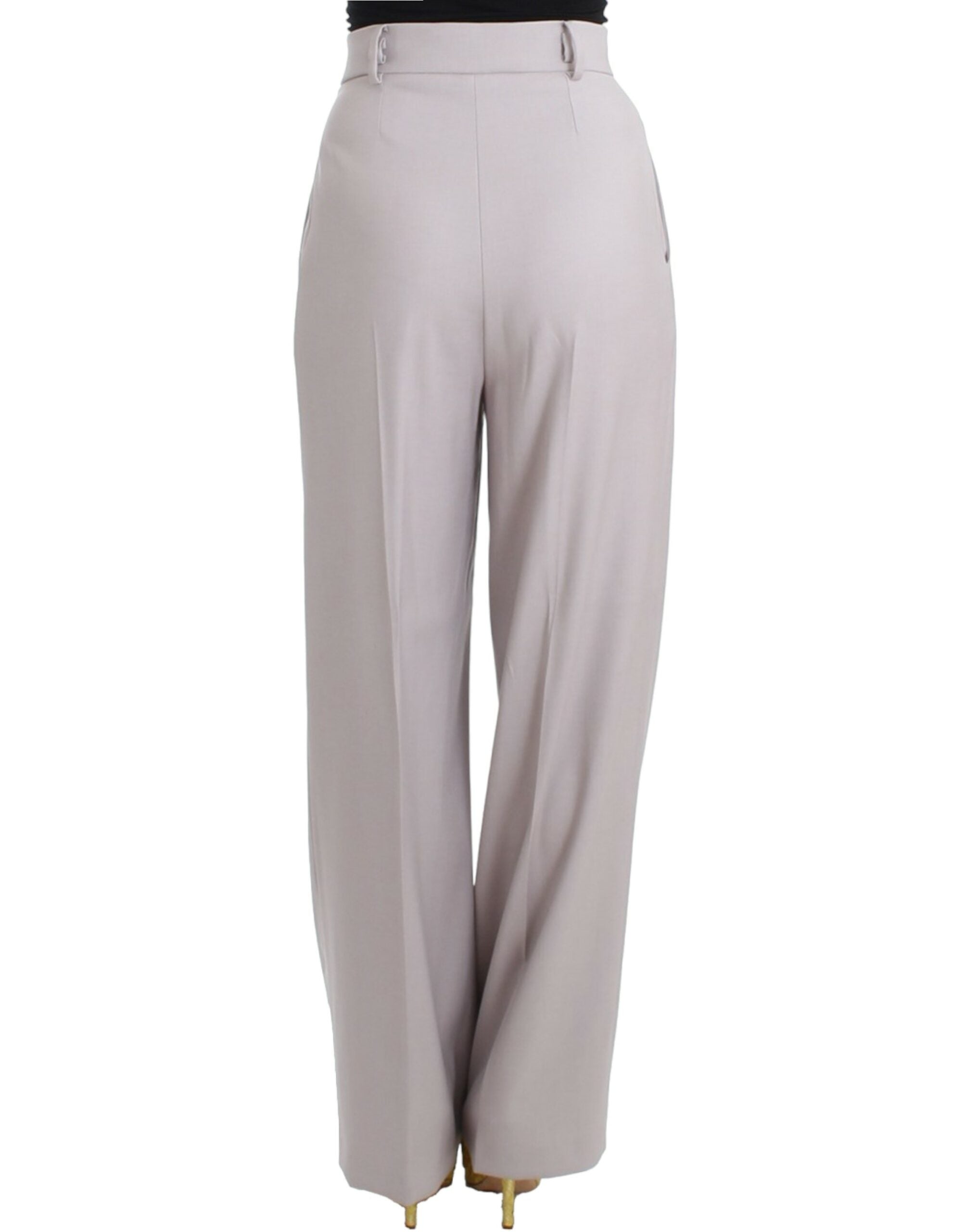 Sophisticated High Waisted Gray Pants - ventzia