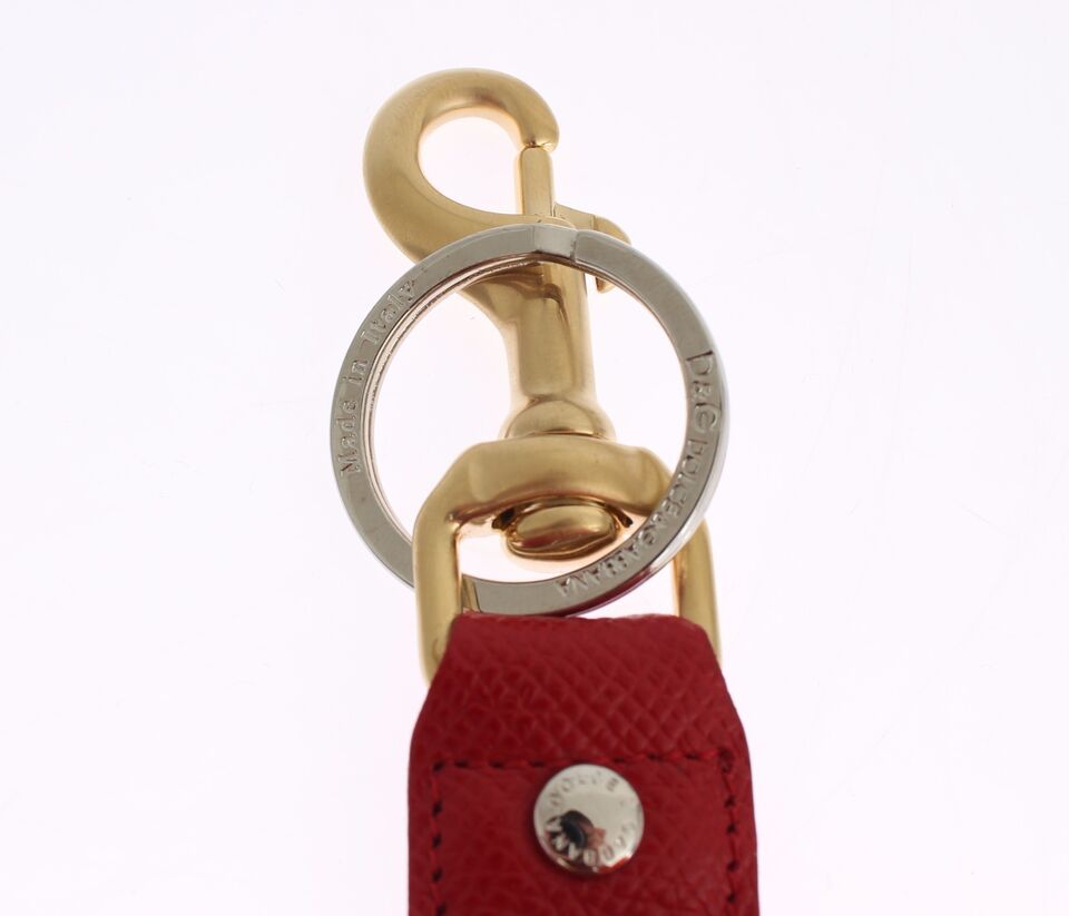 Gold Yellow Raffia Leather Clasp Finder Chain Keyring - ventzia