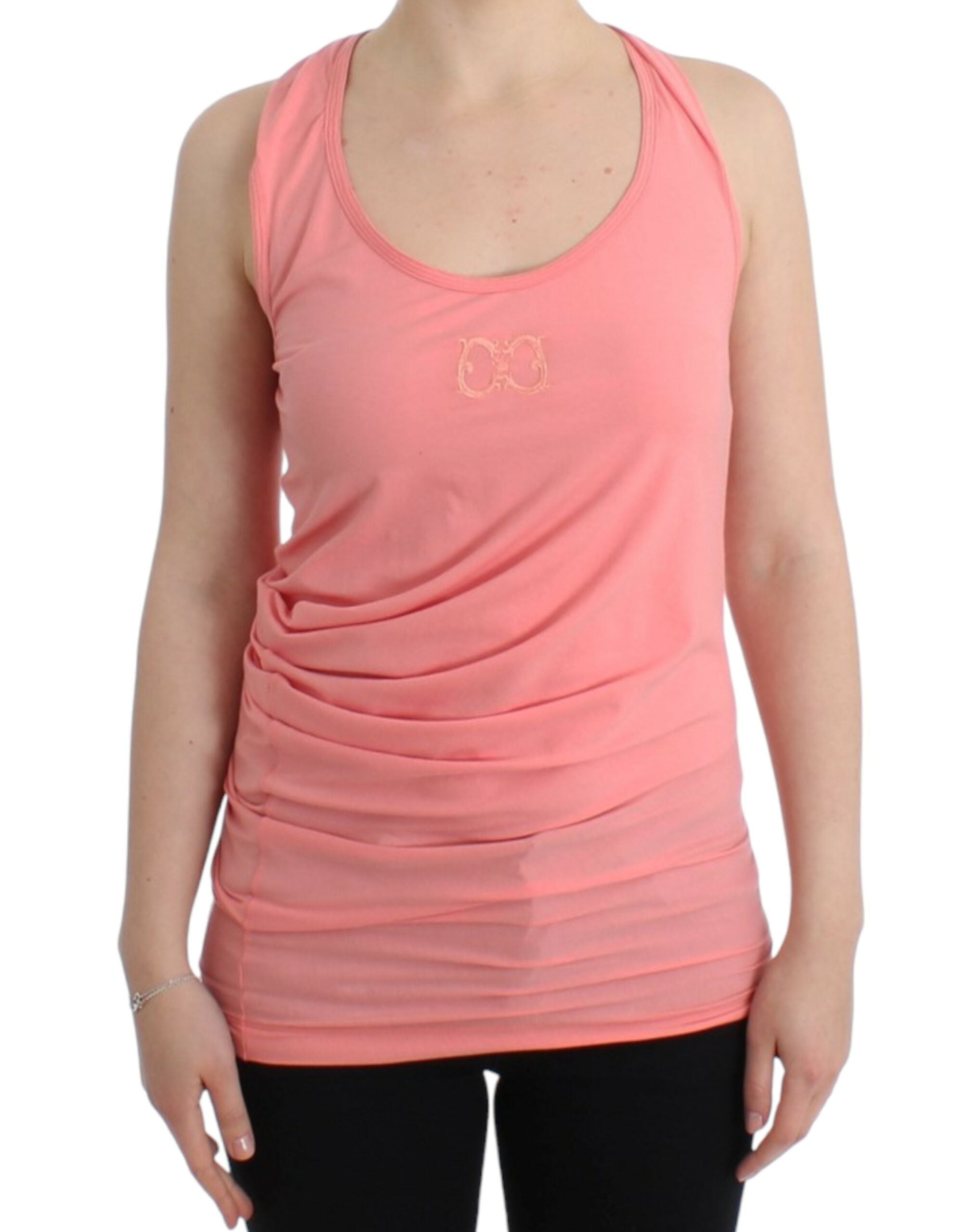 Chic Pink Cotton Blend Tank Top - ventzia