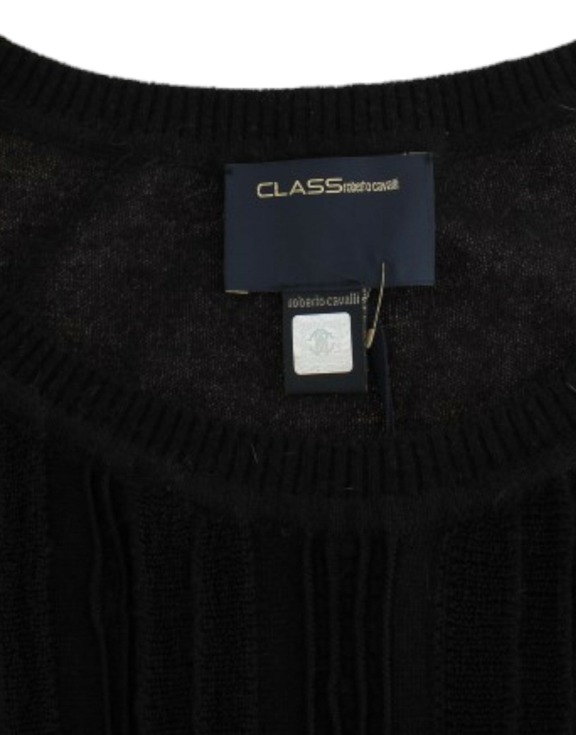 Elegant Short Sleeved Black Jumper - ventzia