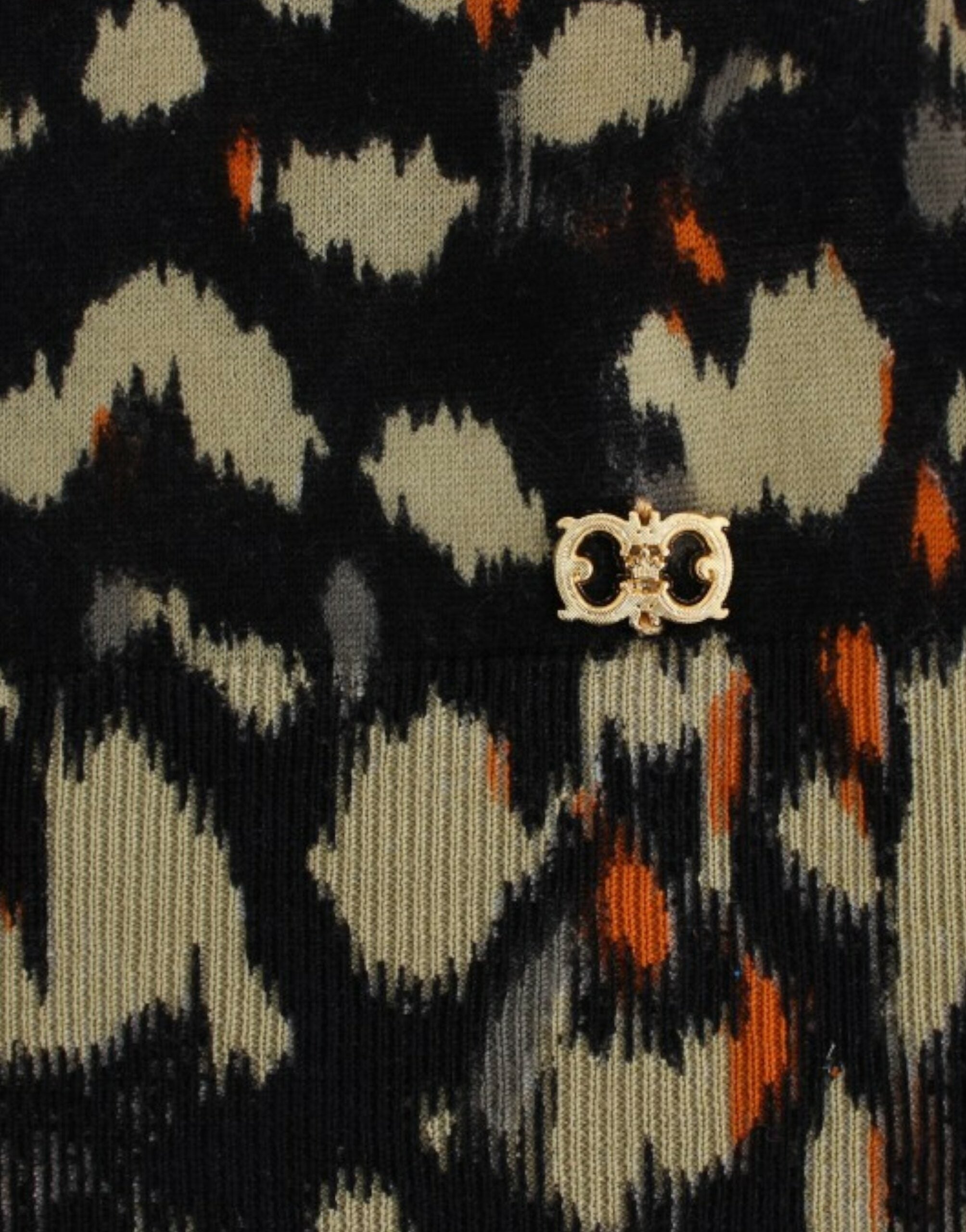 Elegant Multicolor V-Neck Wool Jumper - ventzia