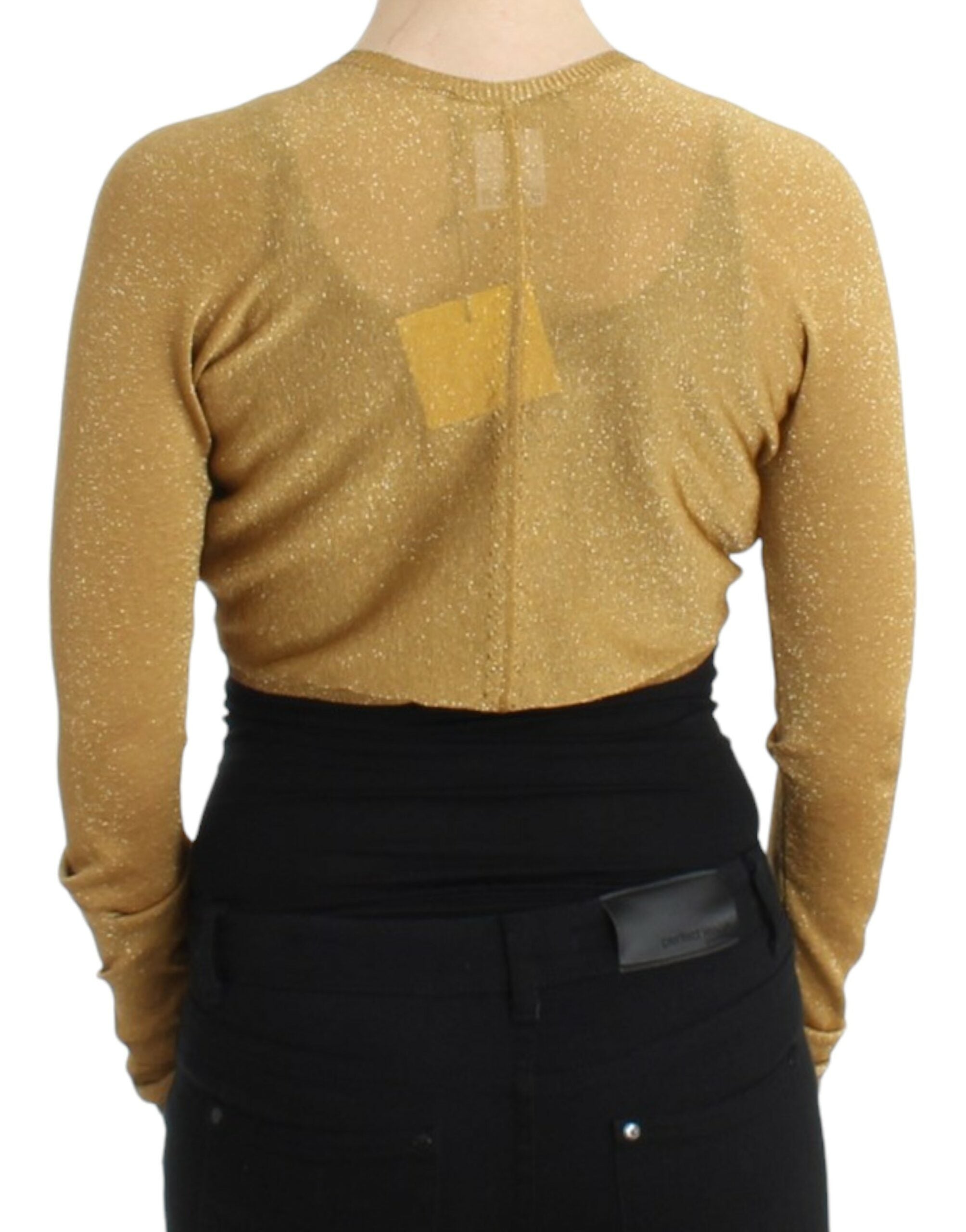 Embellished Gold Shimmer Shrug - ventzia