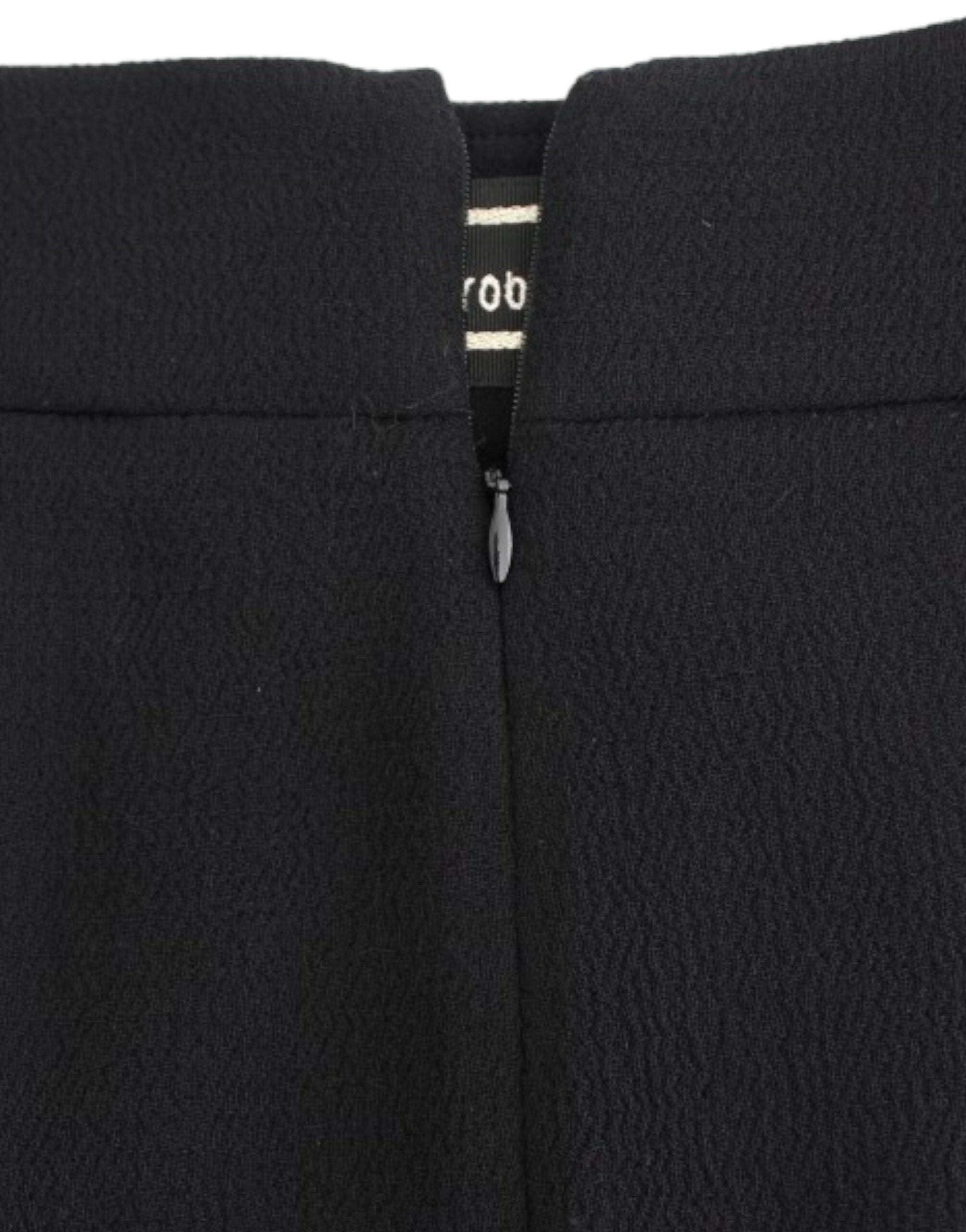 Elegant Black Wool Pencil Skirt - ventzia