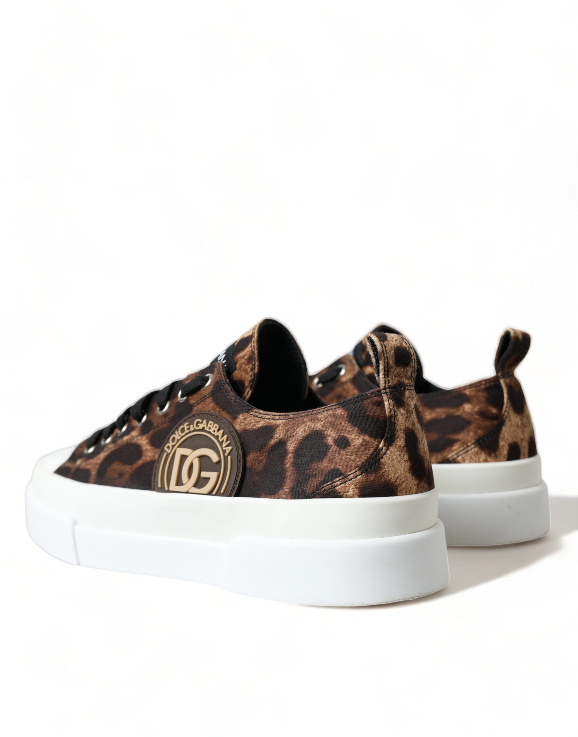 Brown Leopard Canvas Sneakers Shoes - ventzia