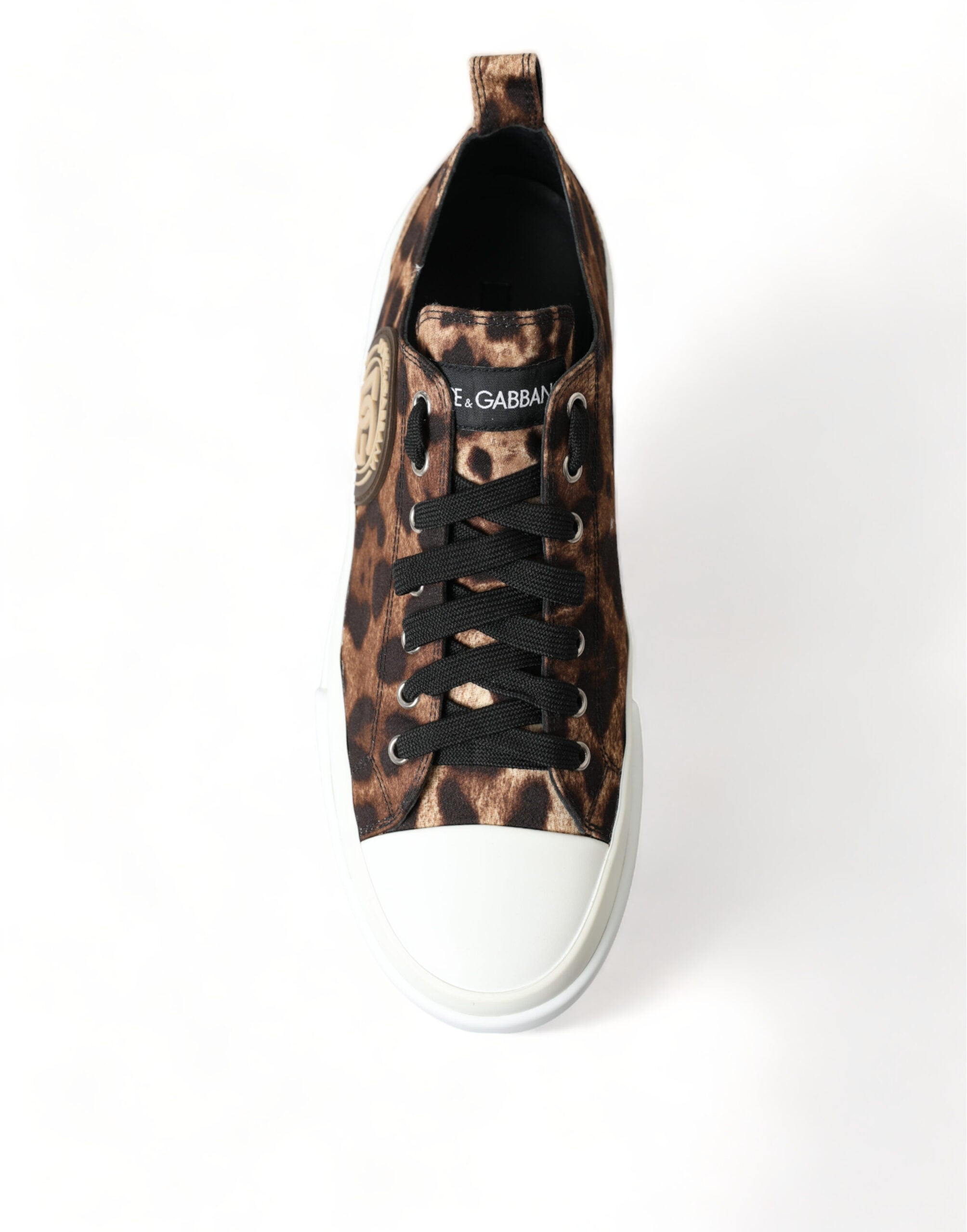 Brown Leopard Canvas Sneakers Shoes - ventzia
