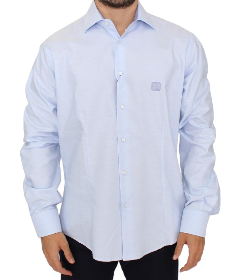 Elegant Light Blue Italian Cotton Shirt - ventzia