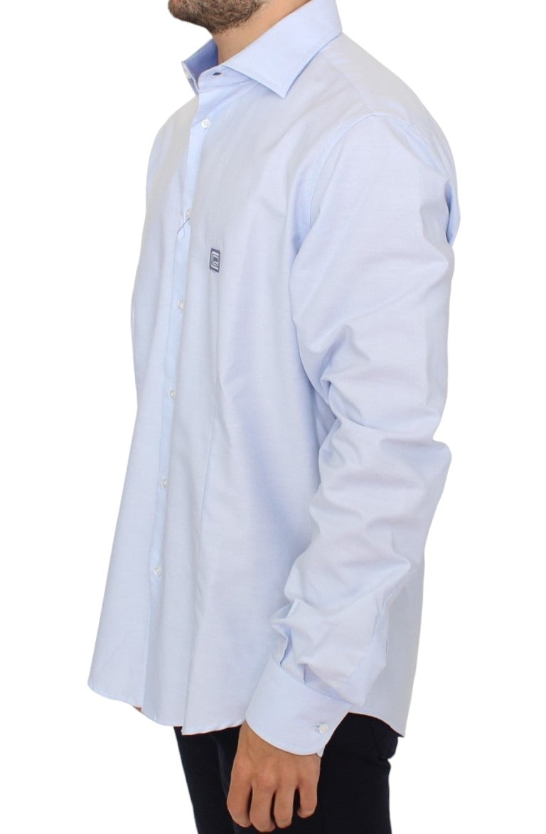Elegant Light Blue Italian Cotton Shirt - ventzia