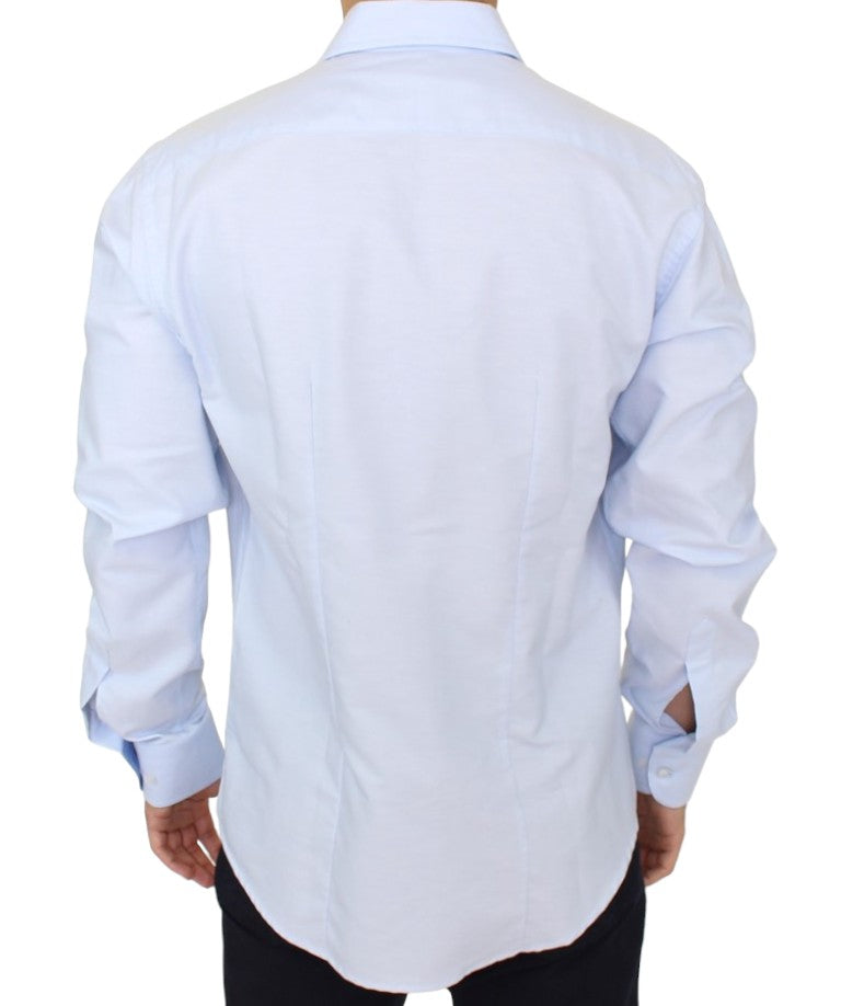 Elegant Light Blue Italian Cotton Shirt - ventzia