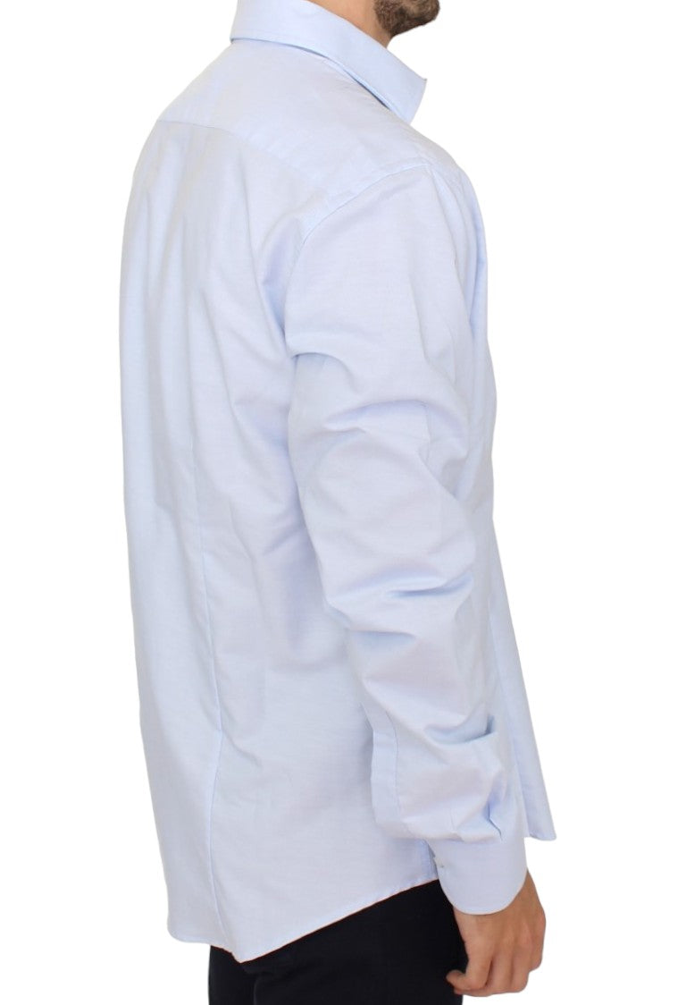 Elegant Light Blue Italian Cotton Shirt - ventzia