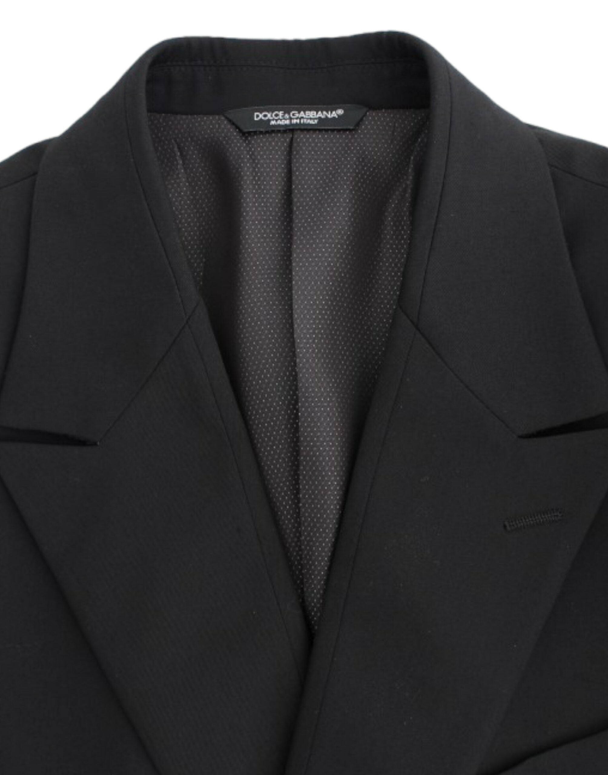 Elegant Slim Fit Black Wool Blazer - ventzia