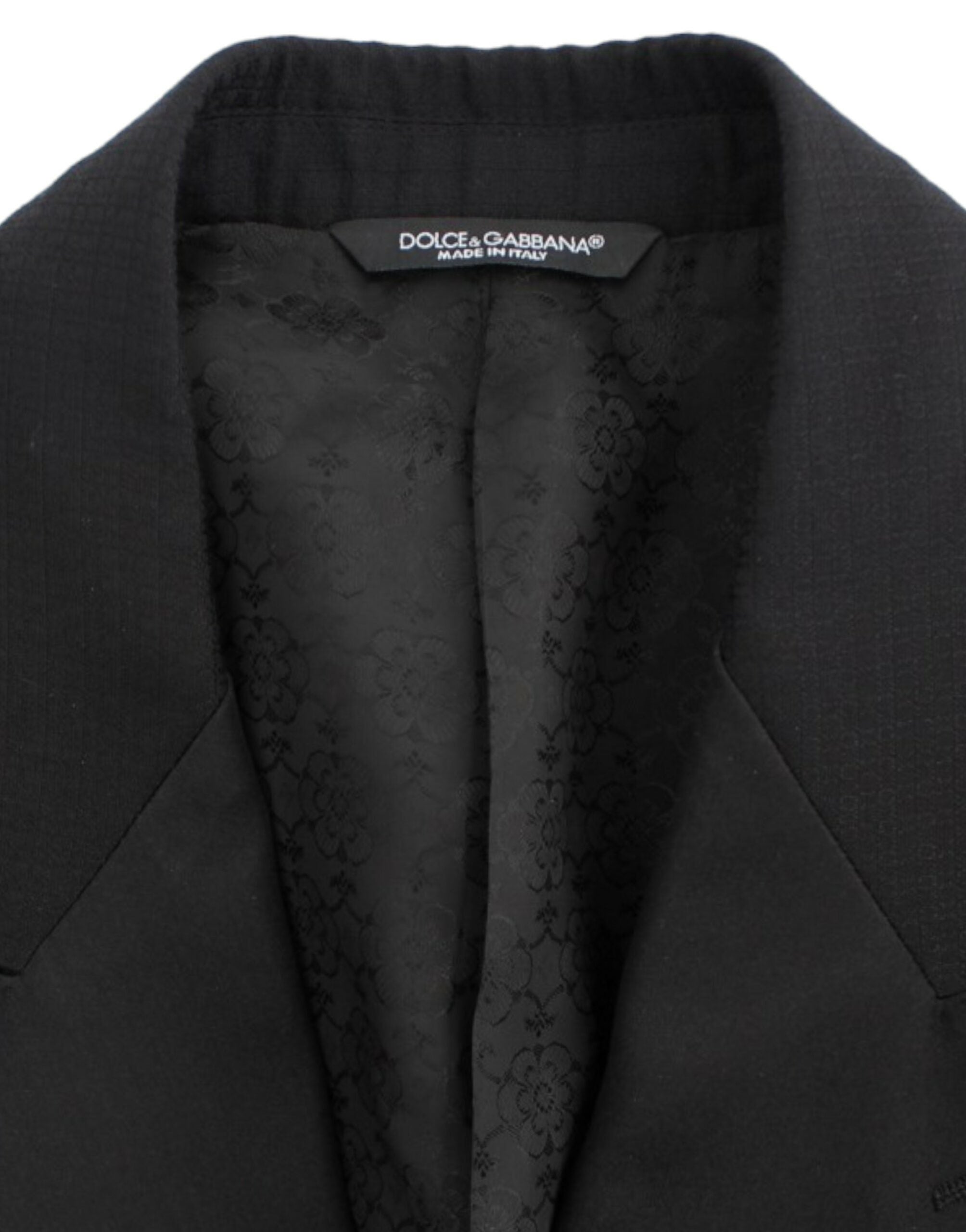 Elegant Black Silk Blend Sicilia Blazer - ventzia