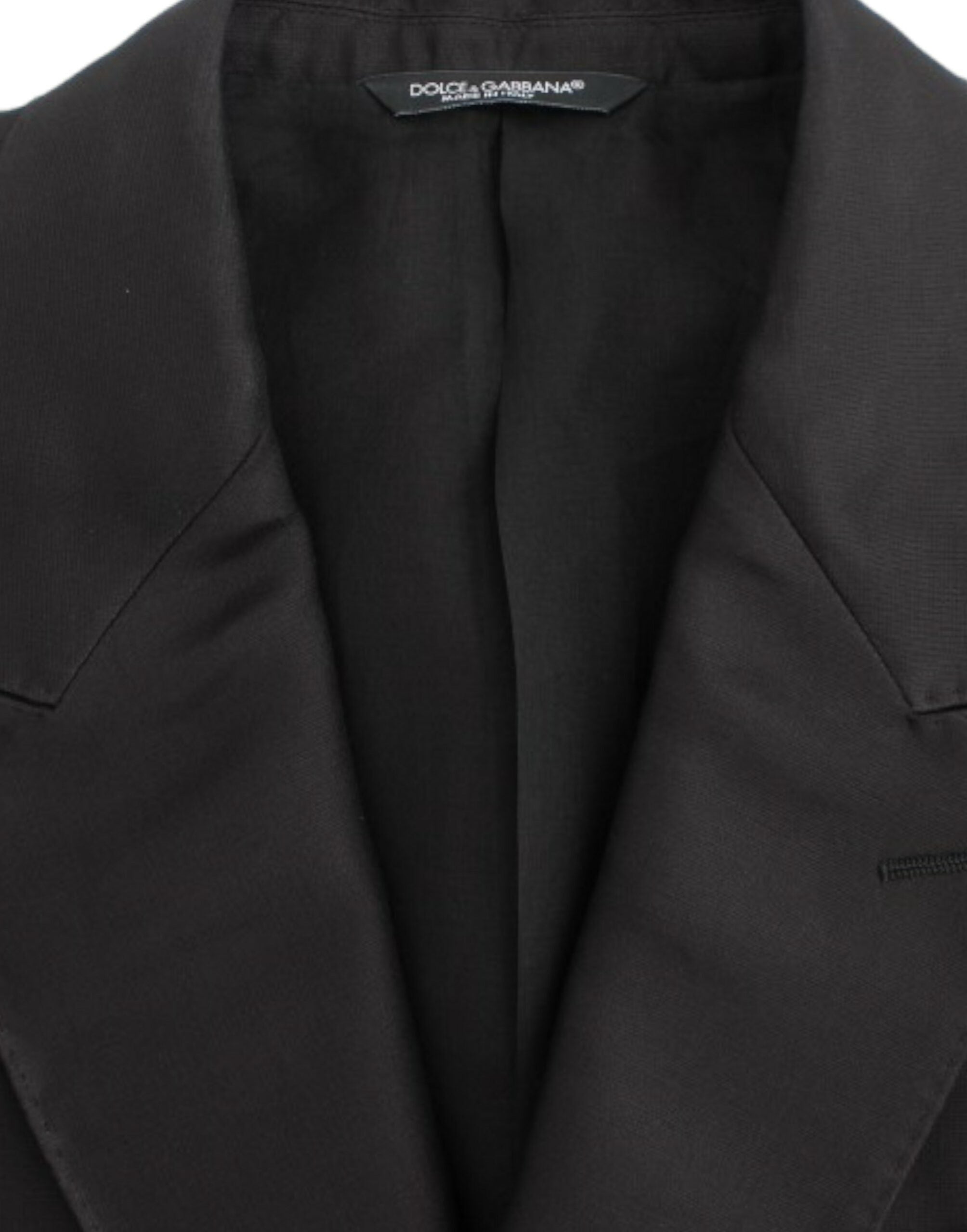 Elegant Black Silk Blend Two-Button Blazer - ventzia