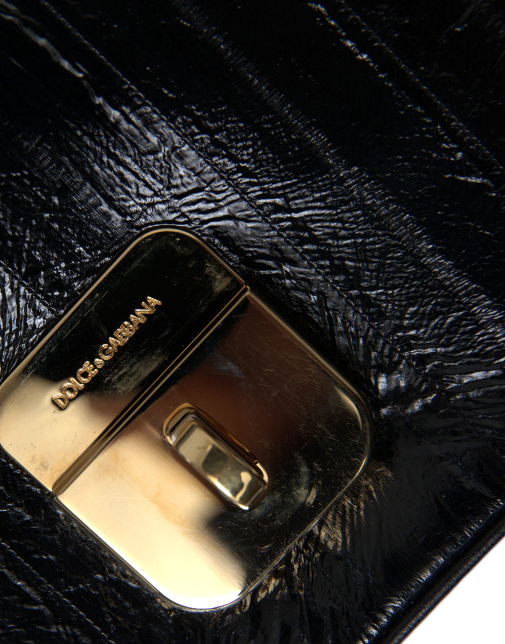 Black Eelskin Leather Shoulder Document Organizer Bag - ventzia