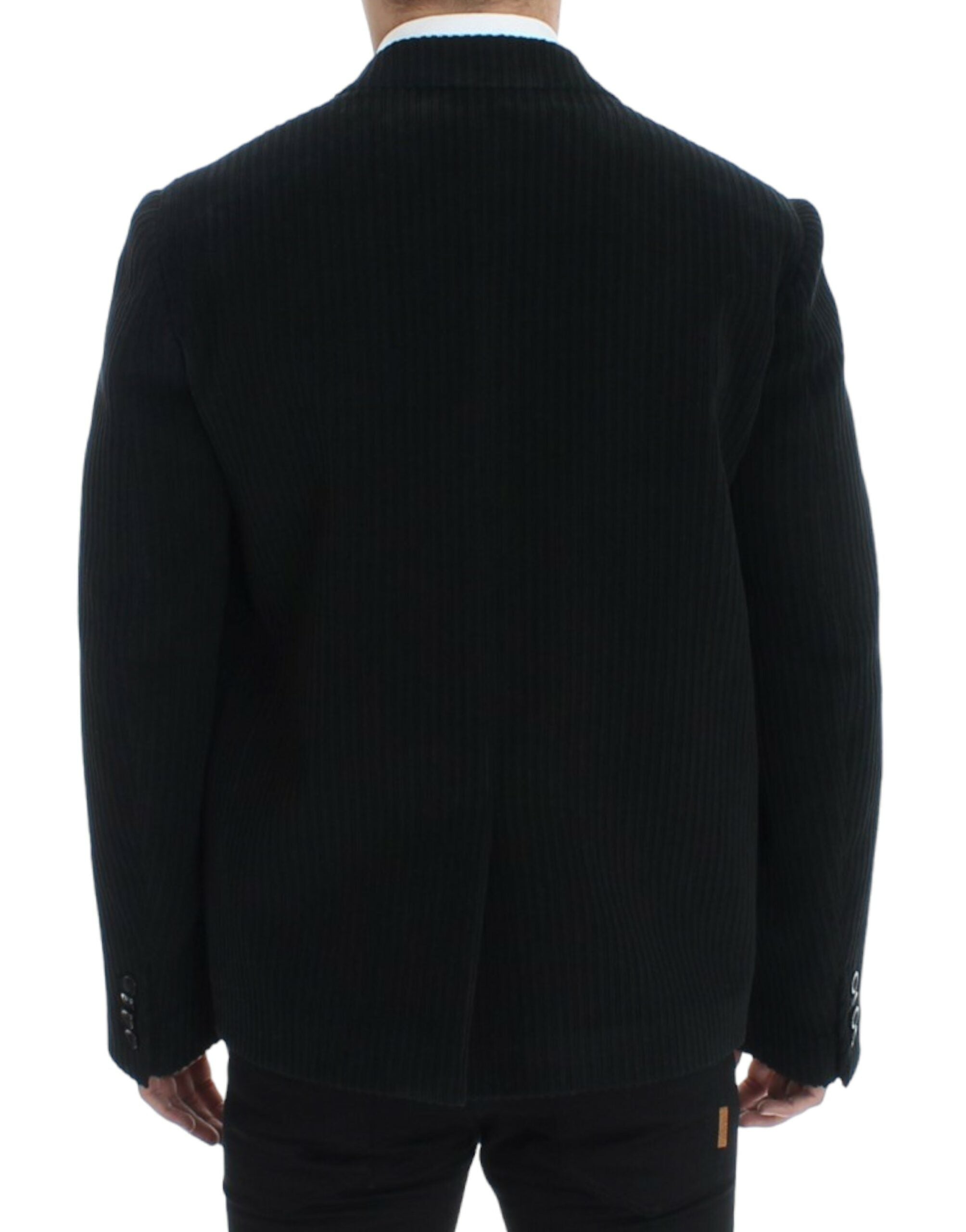 Elegant Black Martini Blazer Jacket - ventzia