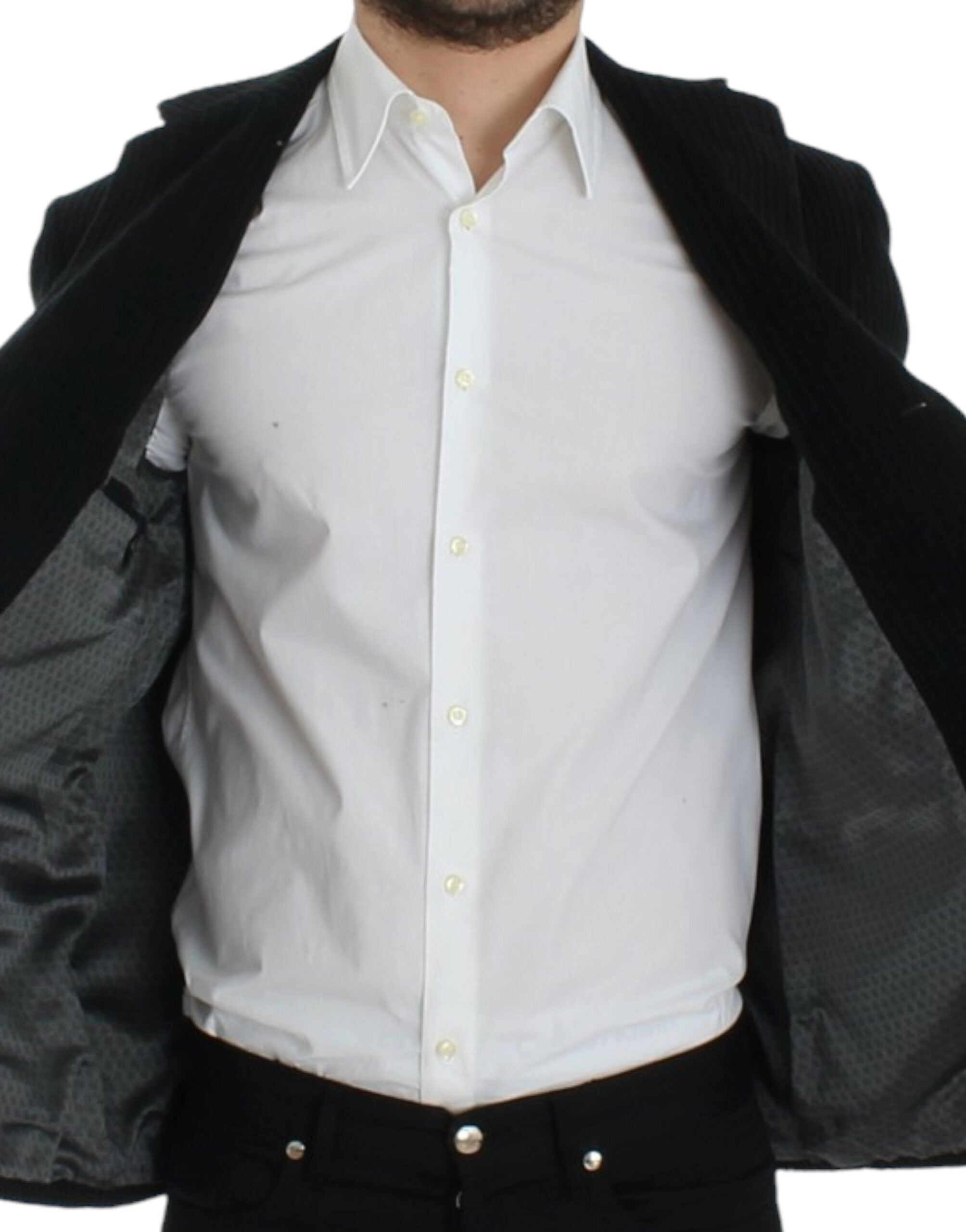 Elegant Black Martini Blazer Jacket - ventzia
