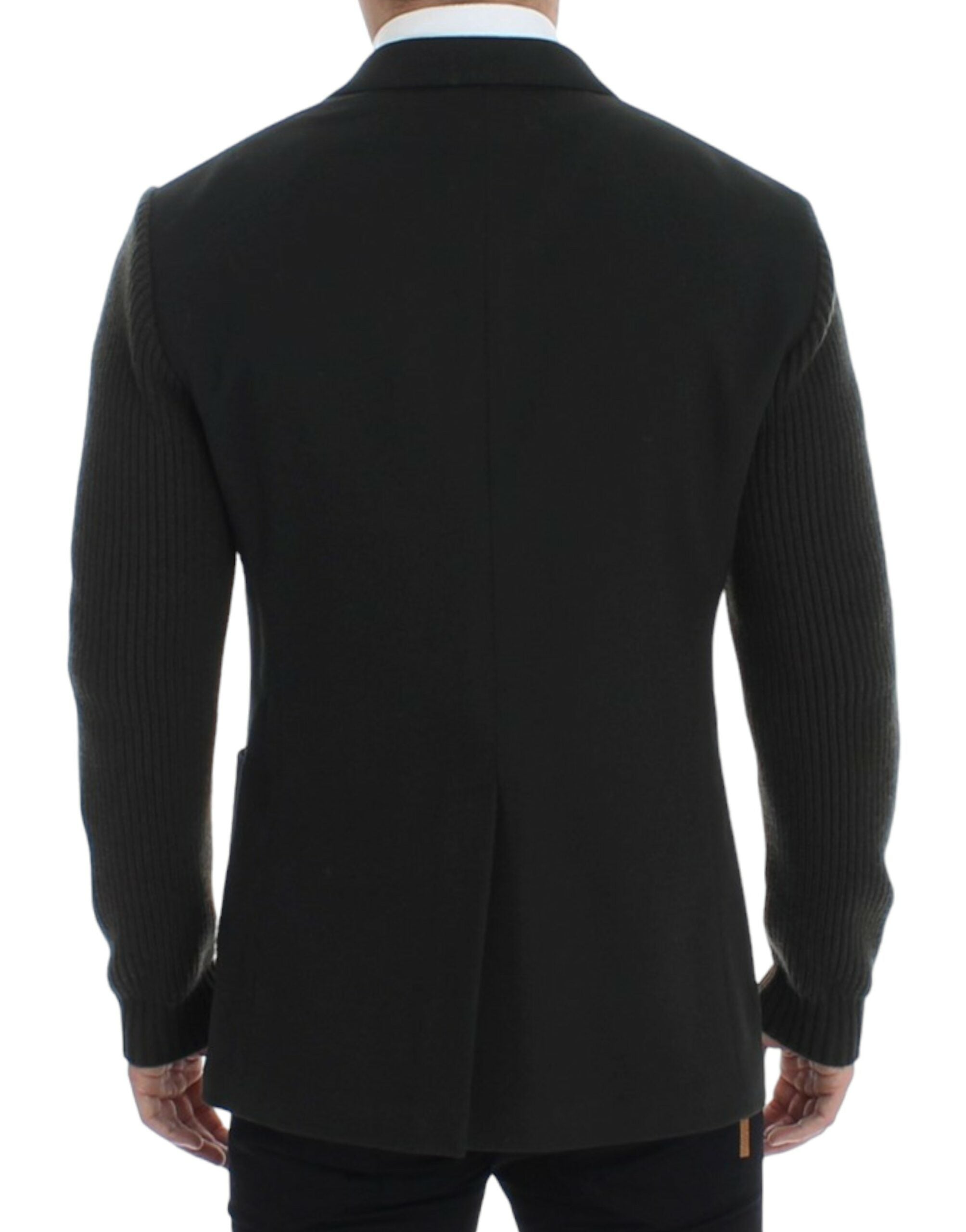 Elegant Green Cashmere Blazer Jacket - ventzia