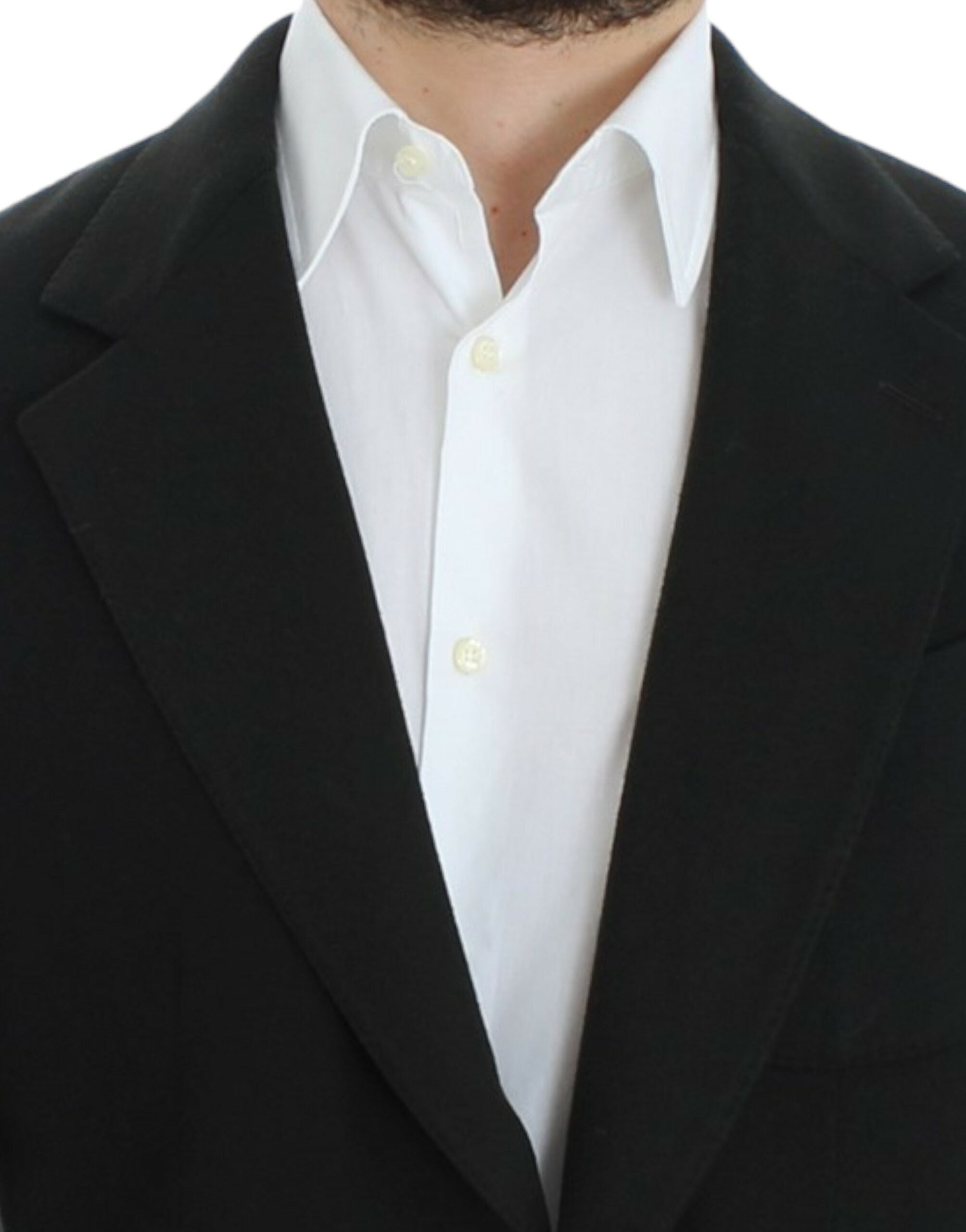 Elegant Green Cashmere Blazer Jacket - ventzia