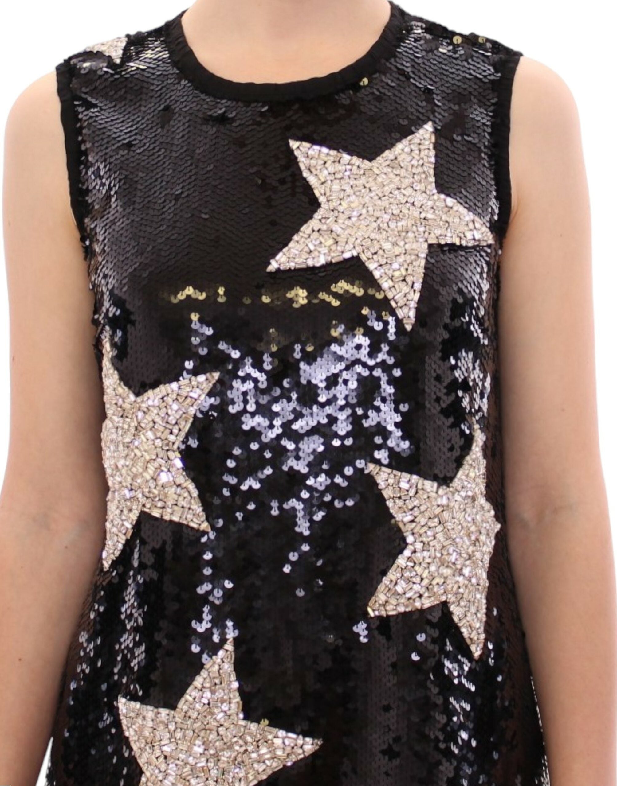 Swarovski Star-Studded Sequin Mini Dress - ventzia