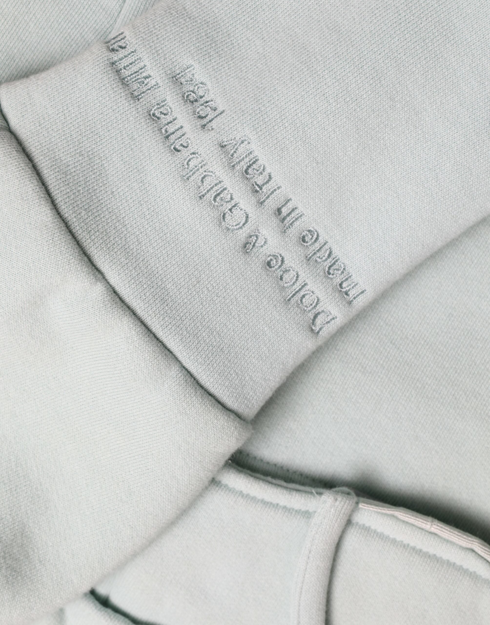 Mint Green Cotton Pockets Pullover Sweater - ventzia
