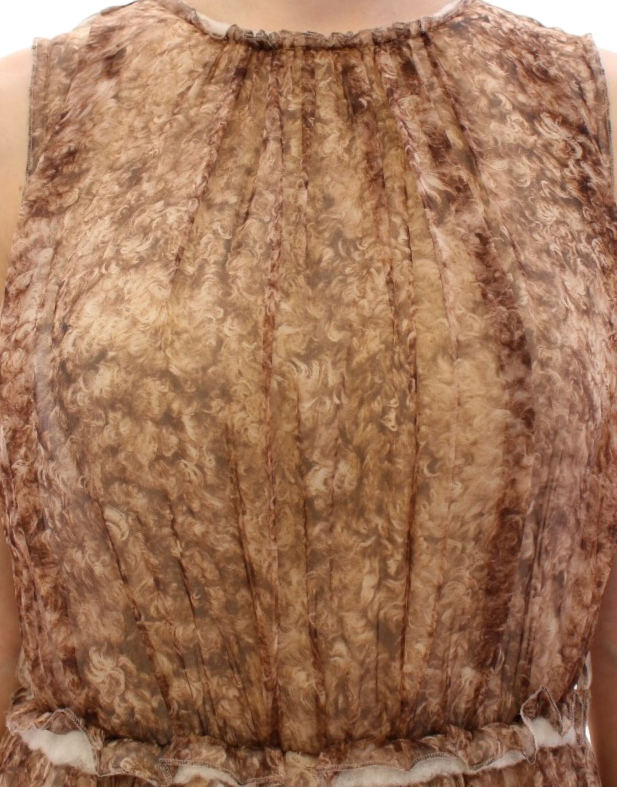 Elegant Silk Sleeveless Knee-Length Dress - ventzia