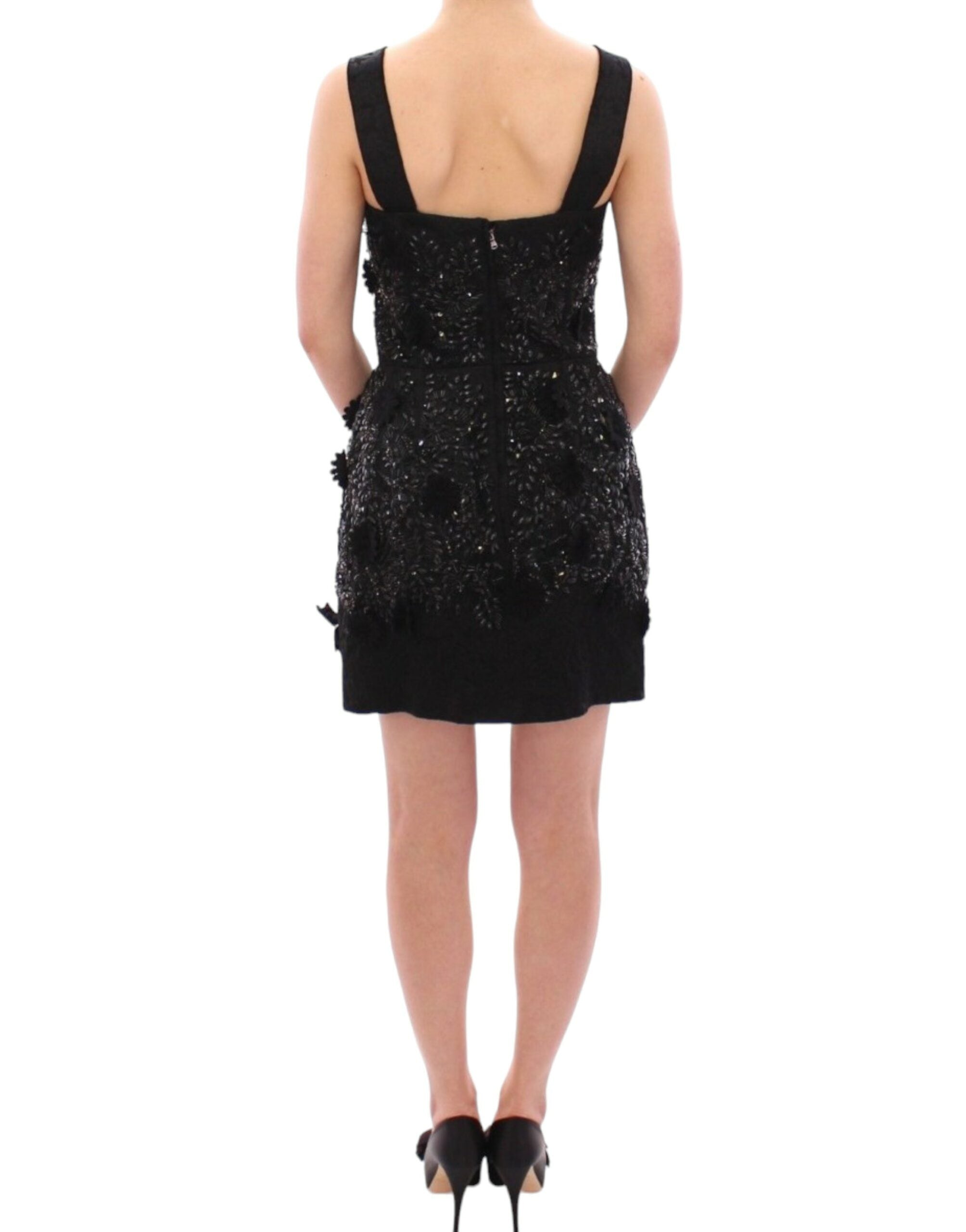 Elegant Sequined Mini Shift Dress - ventzia