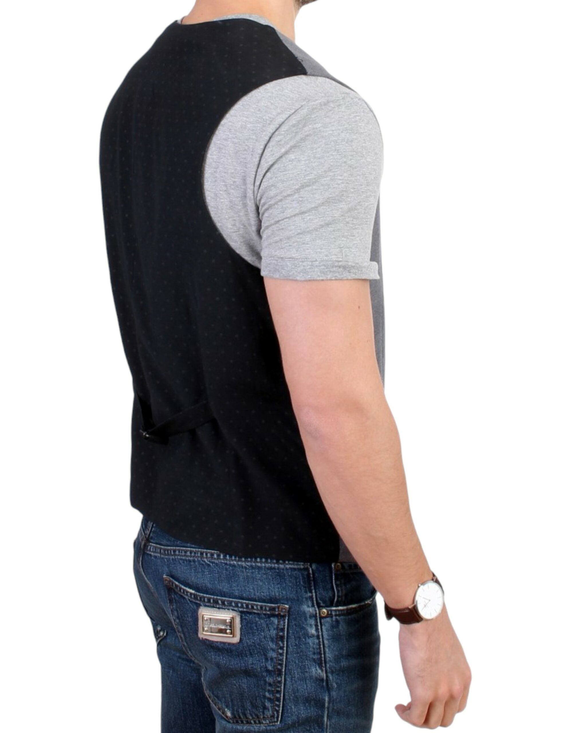 Chic Gray Casual Vest - ventzia