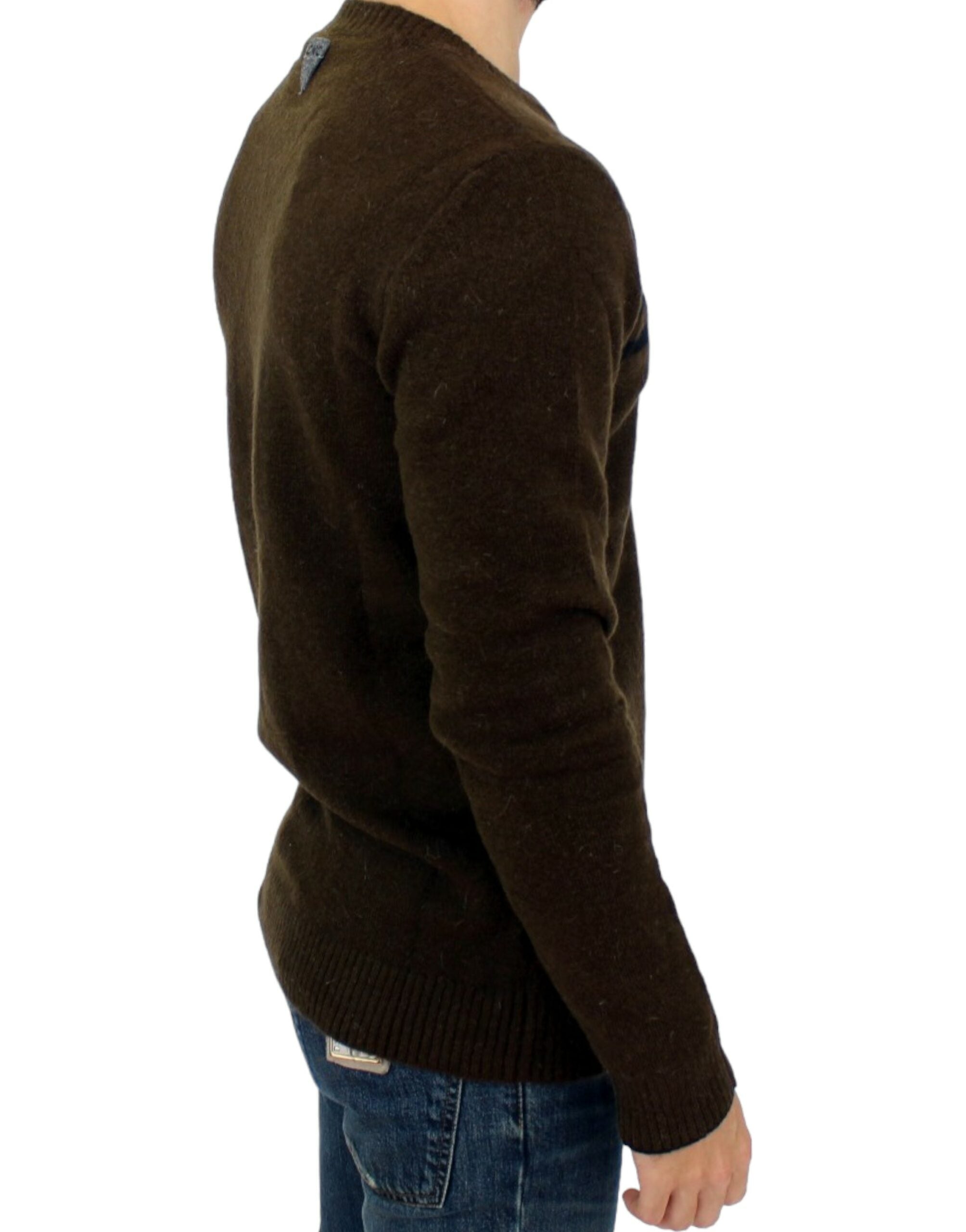 Elegant Crewneck Striped Sweater Pullover - ventzia