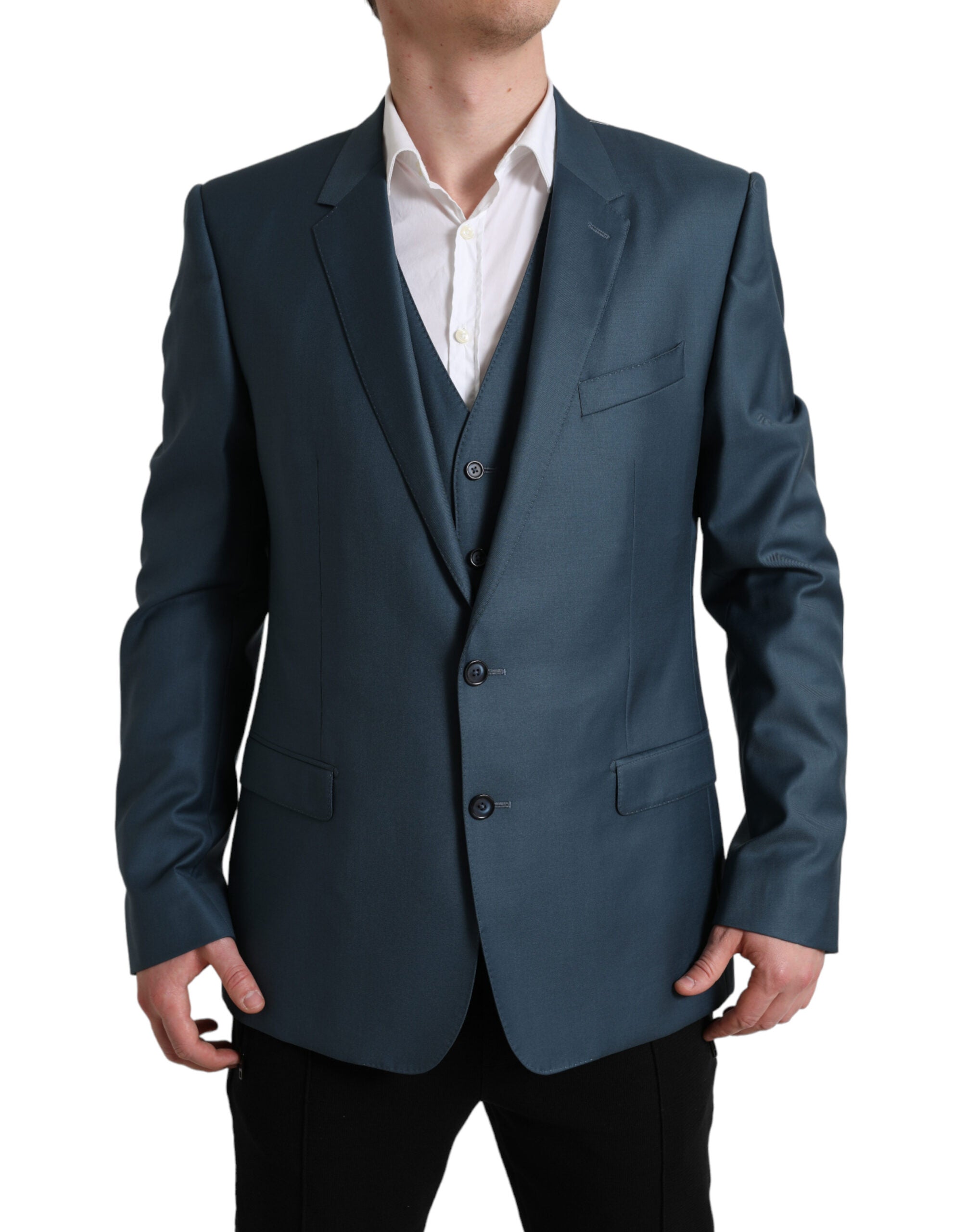 Green Single Breasted 2 Piece MARTINI Suit - ventzia