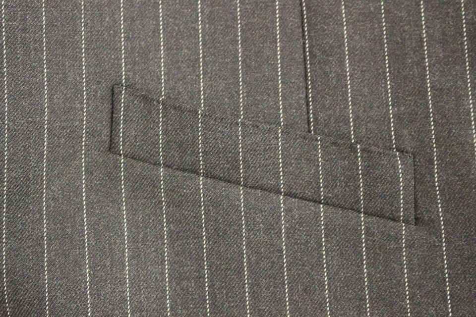 Elegant Gray Striped Dress Vest - ventzia