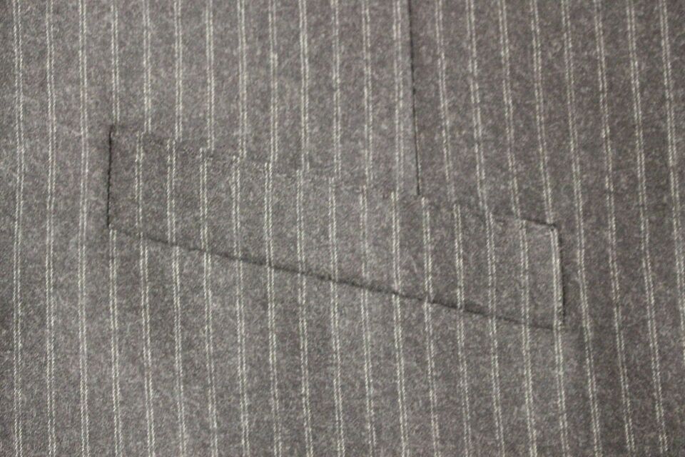 Elegant Gray Striped Wool Dress Vest - ventzia