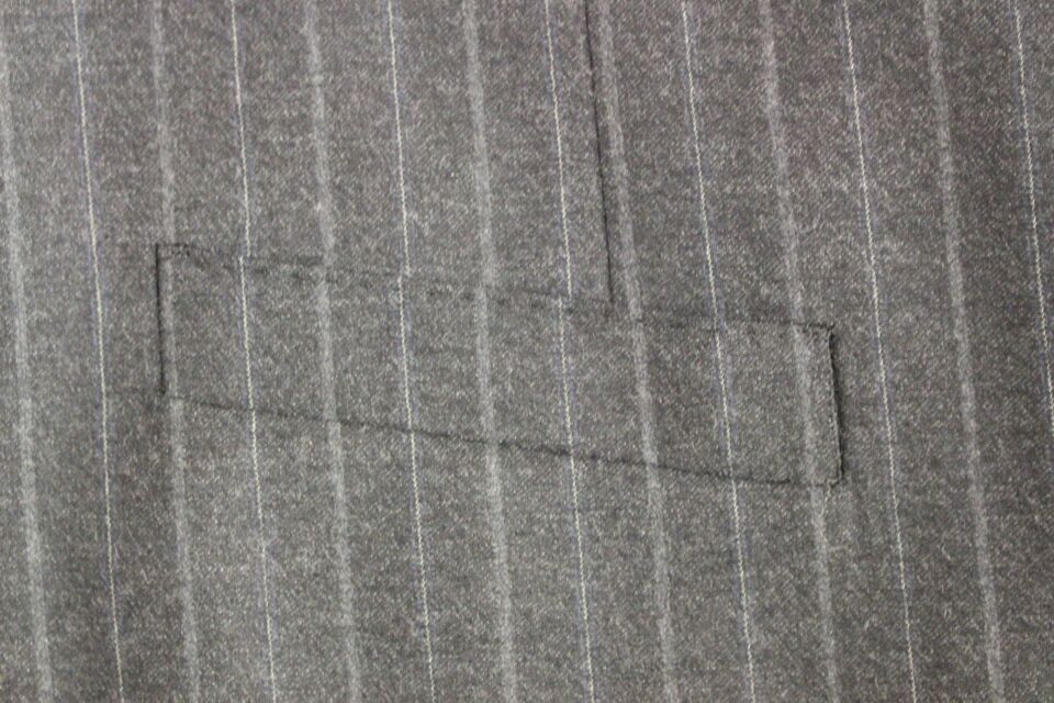 Elegant Gray Striped Dress Vest - ventzia