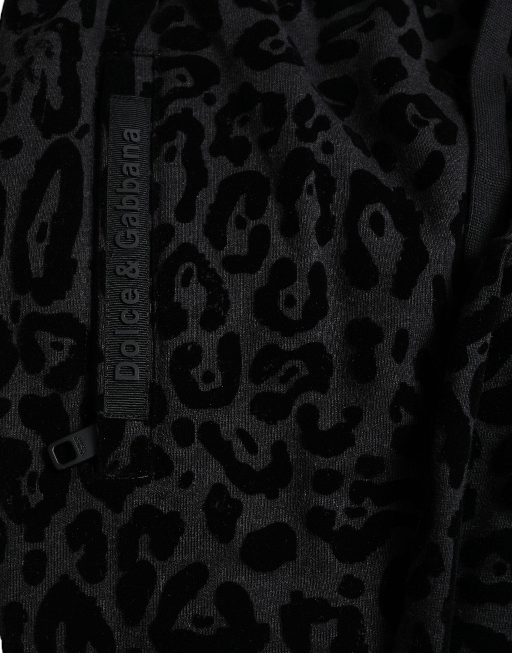 Black Leopard Cotton Slim Fit Jogger Pants - ventzia