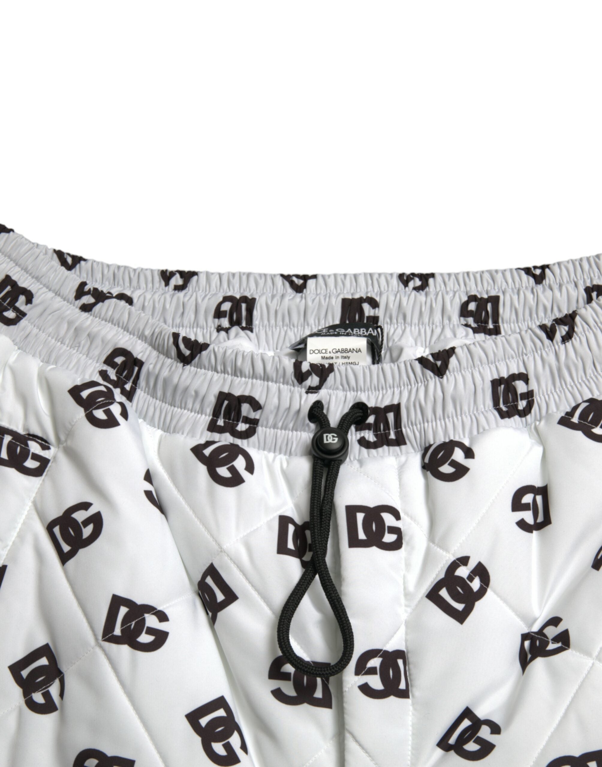 White Logo DG Print Men Jogger Sweatpants Pants - ventzia
