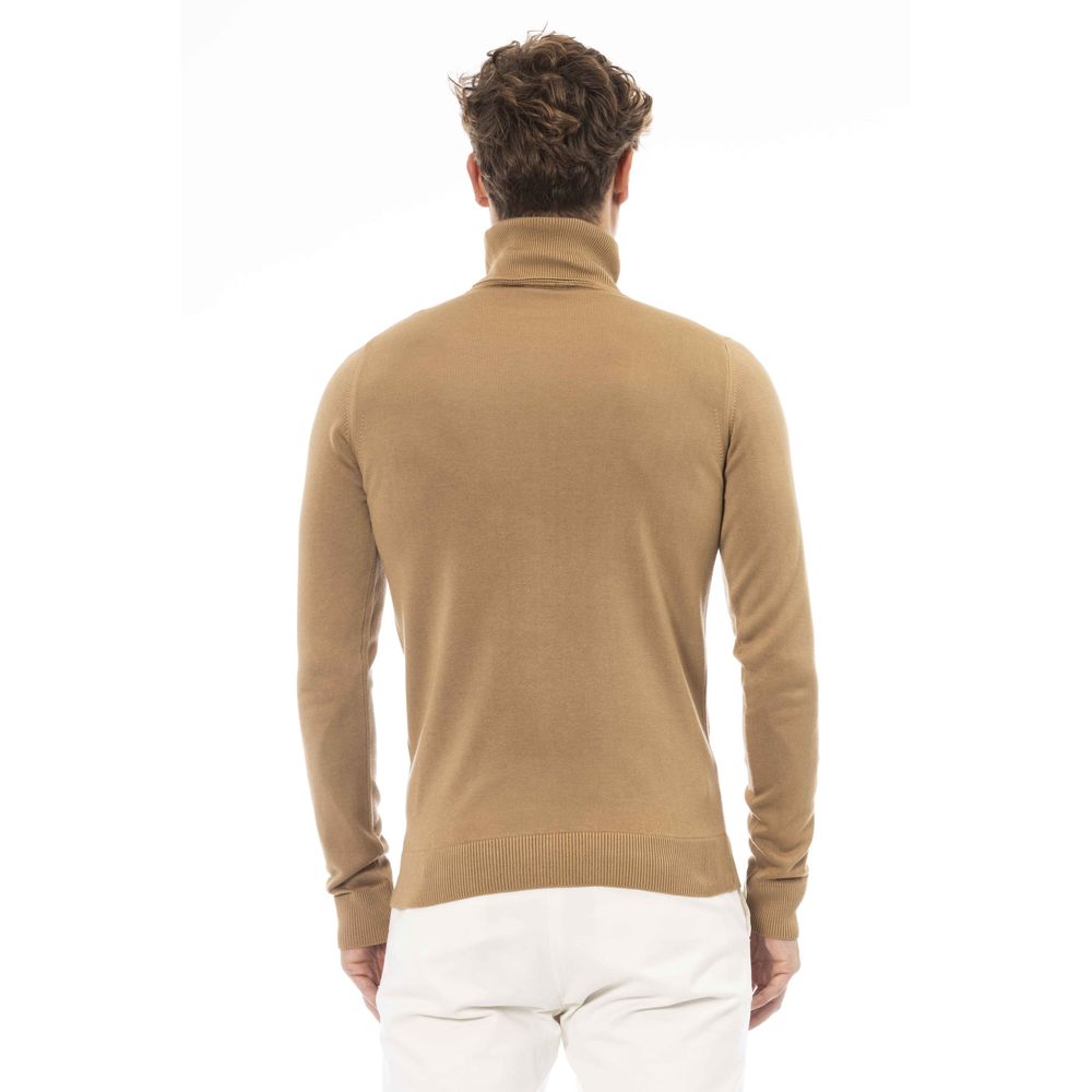 Beige Modal Men Sweater - ventzia