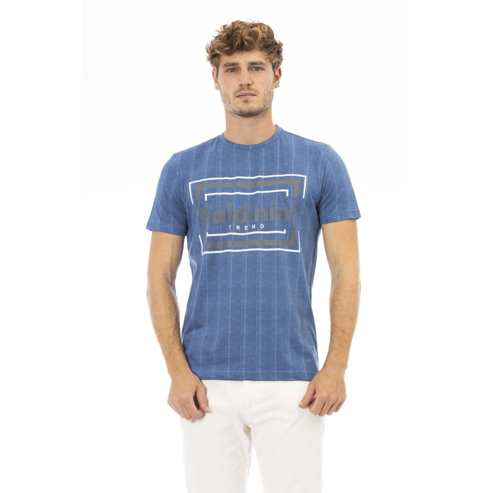 Blue Cotton Men T-Shirt - ventzia