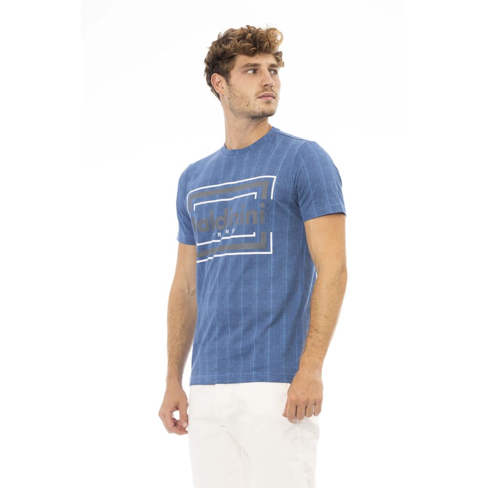 Blue Cotton Men T-Shirt - ventzia