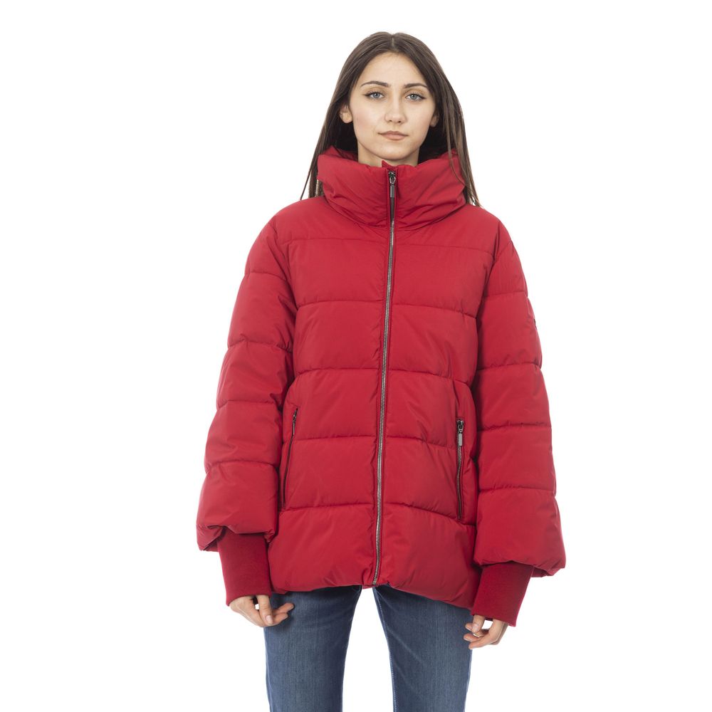 Red Polyamide Women Jacket - ventzia