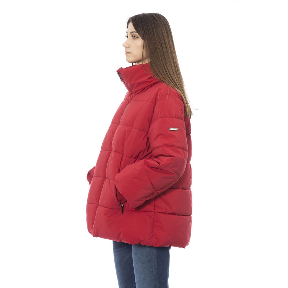 Red Polyamide Women Jacket - ventzia