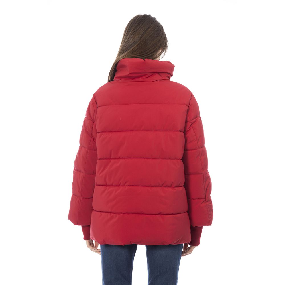 Red Polyamide Women Jacket - ventzia