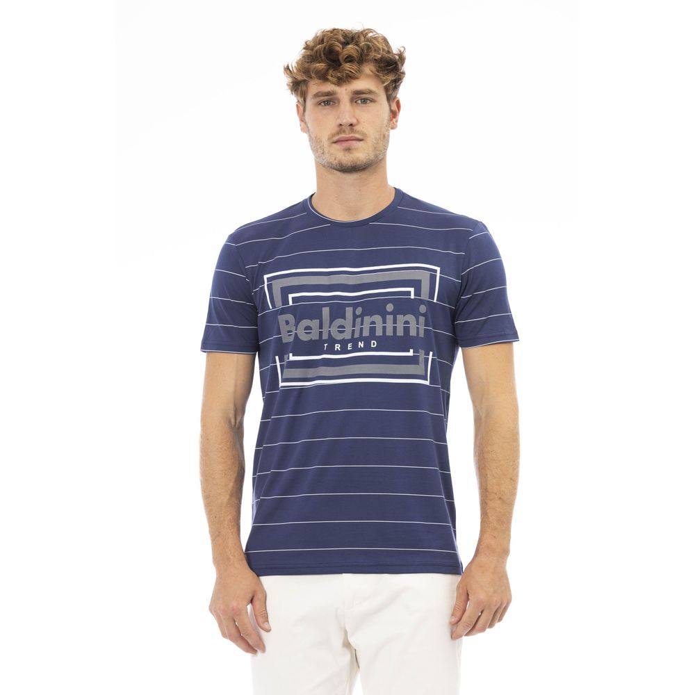 Blue Cotton Men T-Shirt - ventzia