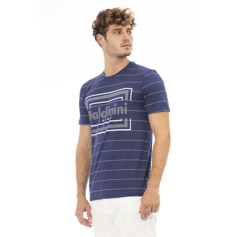 Blue Cotton Men T-Shirt - ventzia