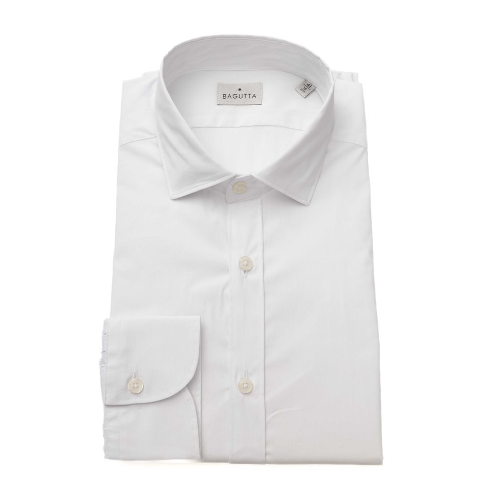 White Cotton Men's Shirt - ventzia