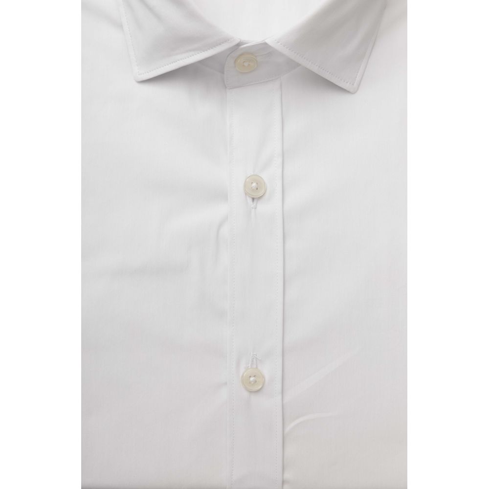 White Cotton Men's Shirt - ventzia
