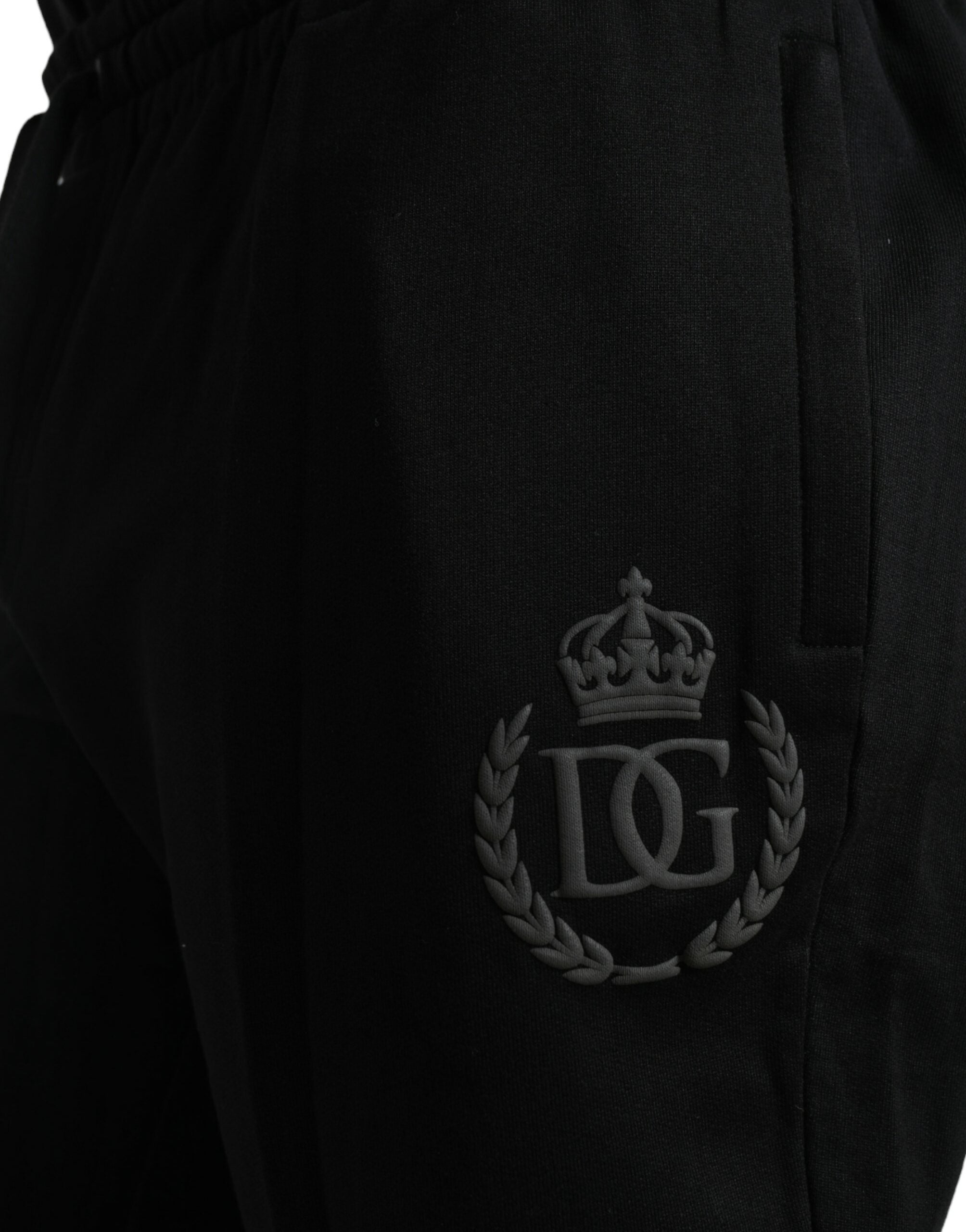 Black Cotton Logo Jogger Men Sweatpants Pants - ventzia