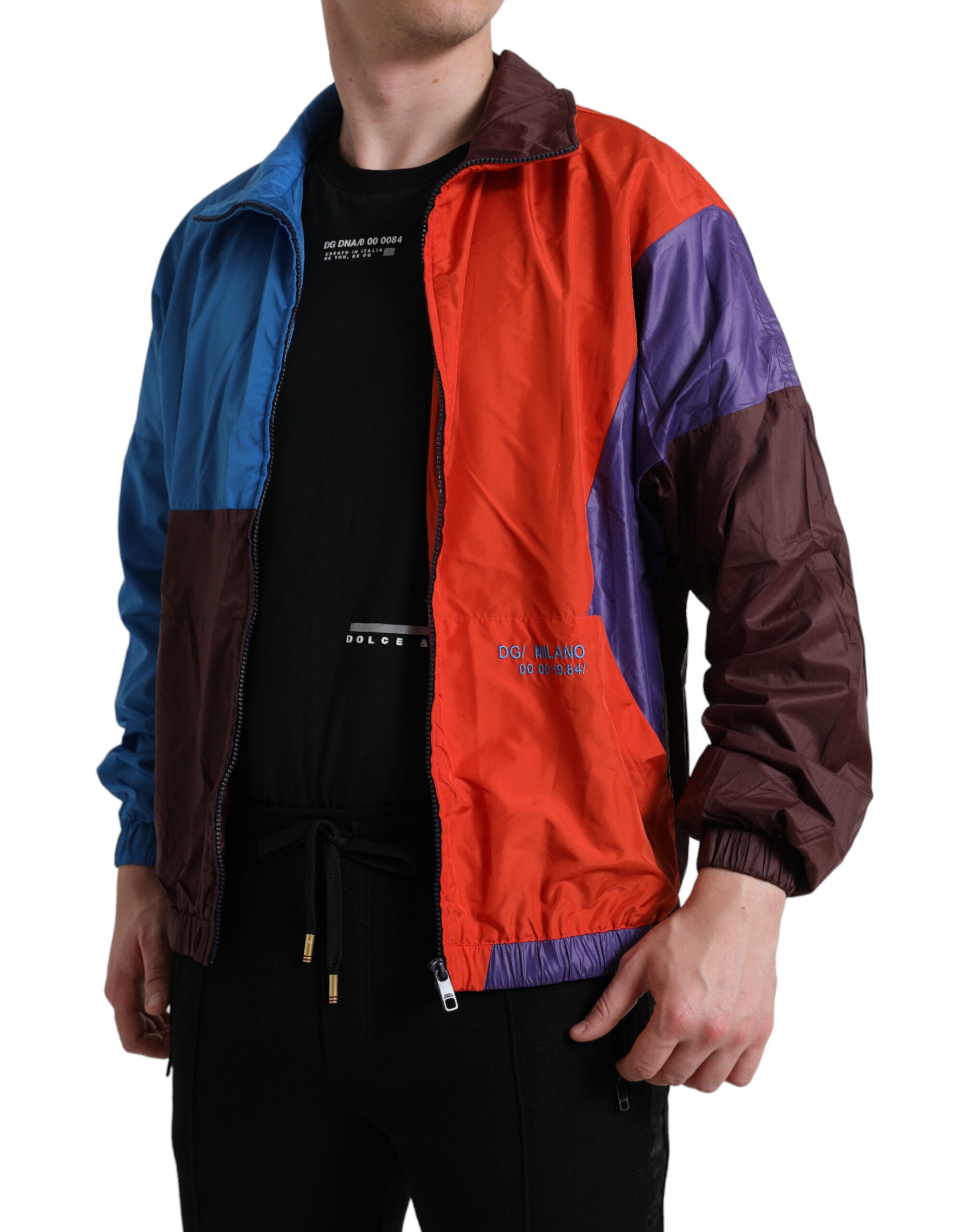 Multicolor Color Windbreaker Jacket - ventzia