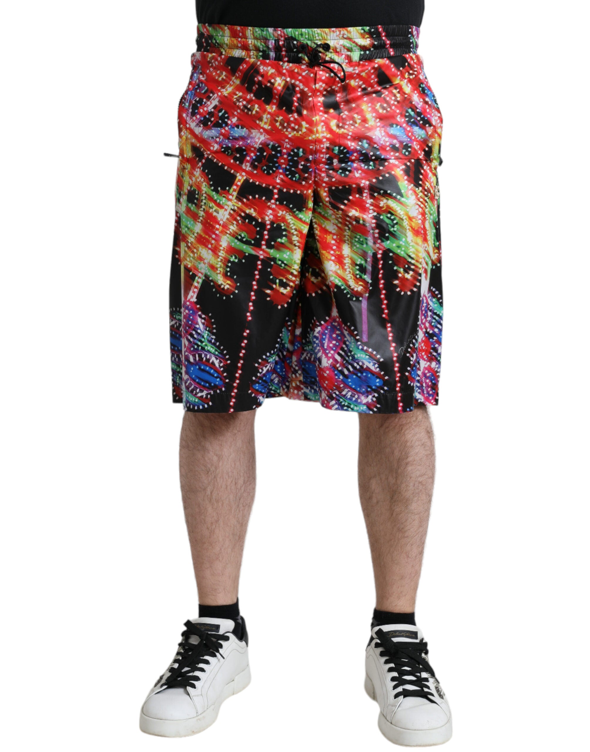 Multicolor Luminarie Print Men Bermuda Shorts - ventzia